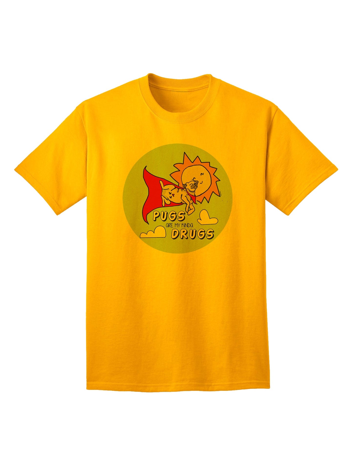Stylish Adult T-Shirt: Embrace Your Love for Pugs with TooLoud Collection-Mens T-shirts-TooLoud-Gold-Small-Davson Sales