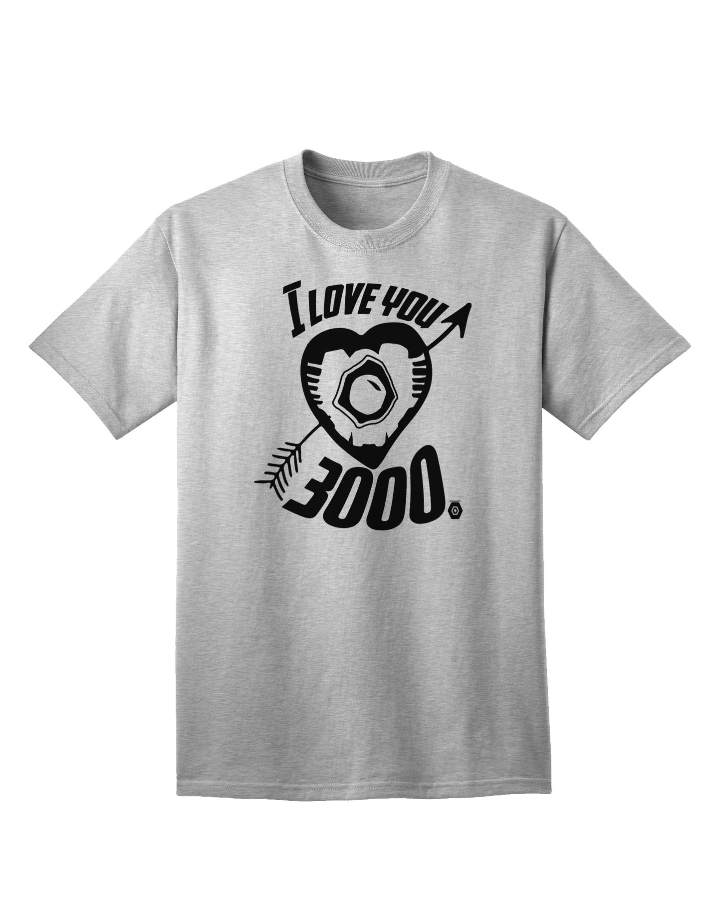 Stylish Adult T-Shirt - Express Your Love with TooLoud's I Love You 3000 Design-Mens T-shirts-TooLoud-AshGray-Small-Davson Sales