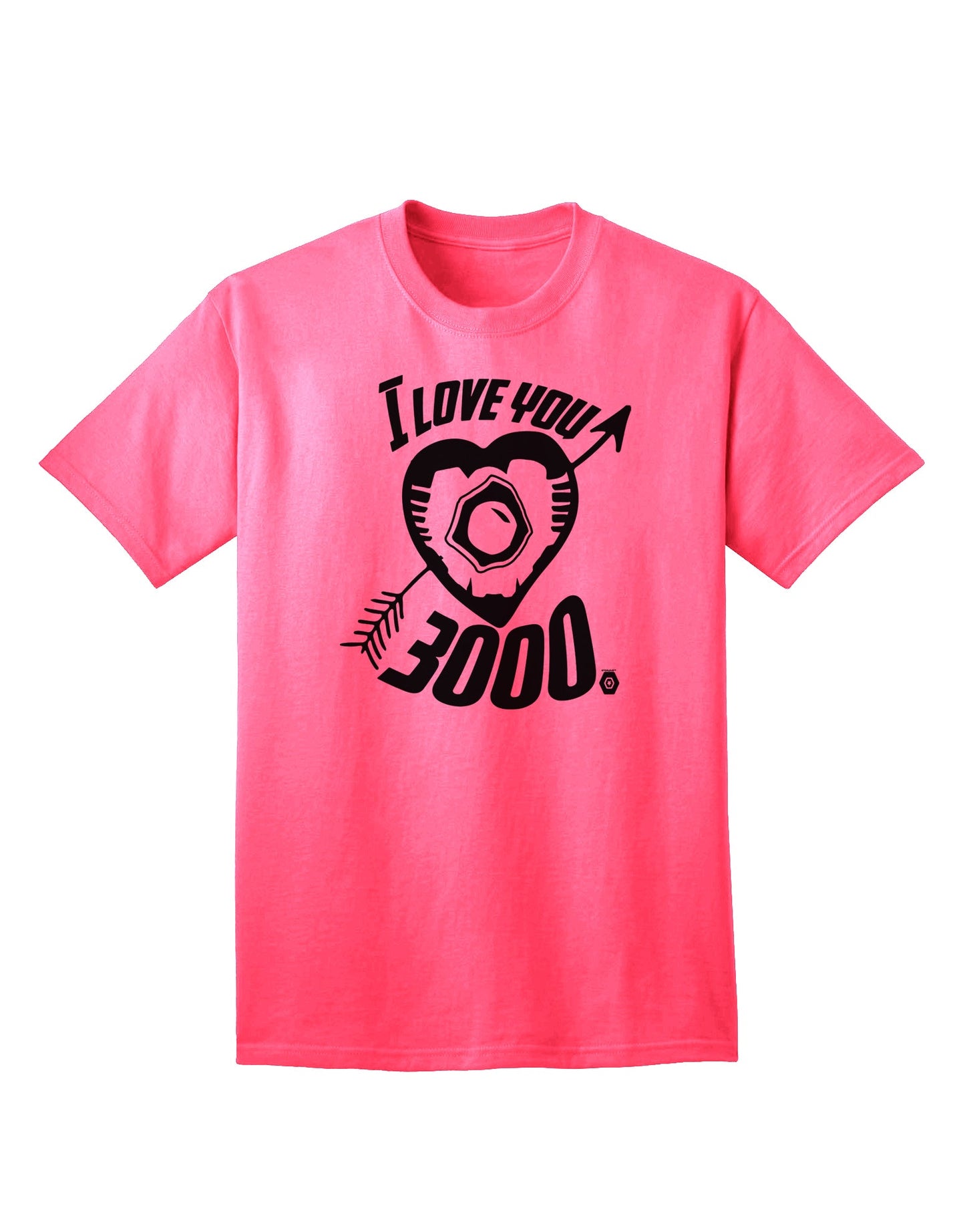 Stylish Adult T-Shirt - Express Your Love with TooLoud's I Love You 3000 Design-Mens T-shirts-TooLoud-Neon-Pink-Small-Davson Sales