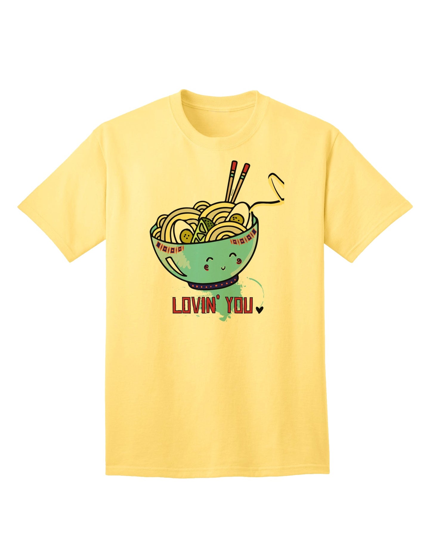 Stylish Adult T-Shirt: TooLoud Matching Lovin You Blue Pho Bowl-Mens T-shirts-TooLoud-Yellow-Small-Davson Sales
