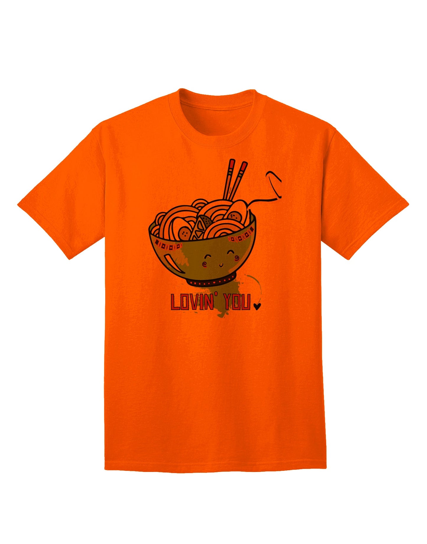 Stylish Adult T-Shirt: TooLoud Matching Lovin You Blue Pho Bowl-Mens T-shirts-TooLoud-Orange-Small-Davson Sales