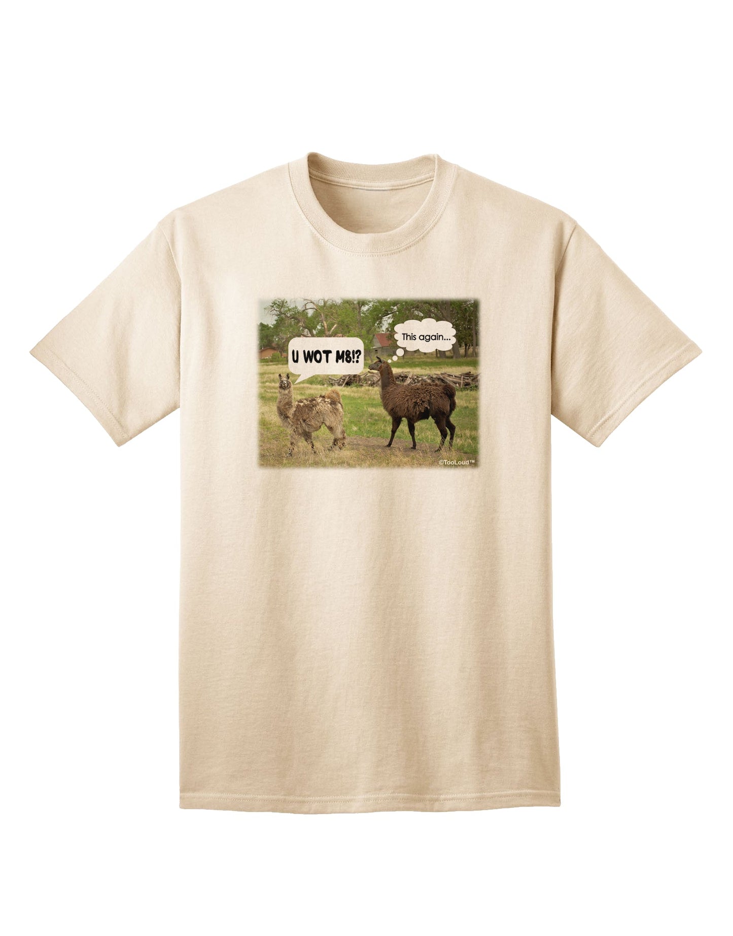 Stylish Angry Standing Llamas Adult T-Shirt by TooLoud-Mens T-shirts-TooLoud-Natural-Small-Davson Sales