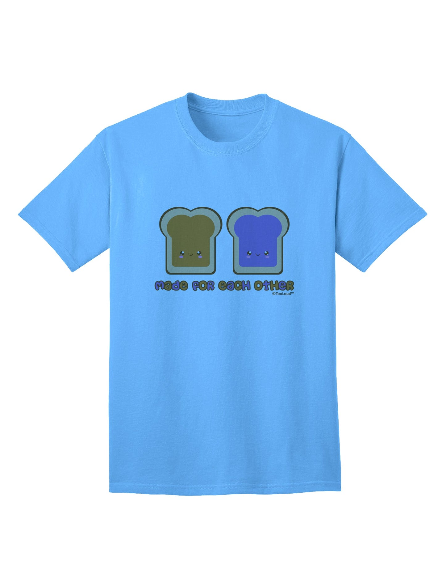 Stylish PB and J Design - Perfectly Matched Adult T-Shirt by TooLoud-Mens T-shirts-TooLoud-Aquatic-Blue-Small-Davson Sales
