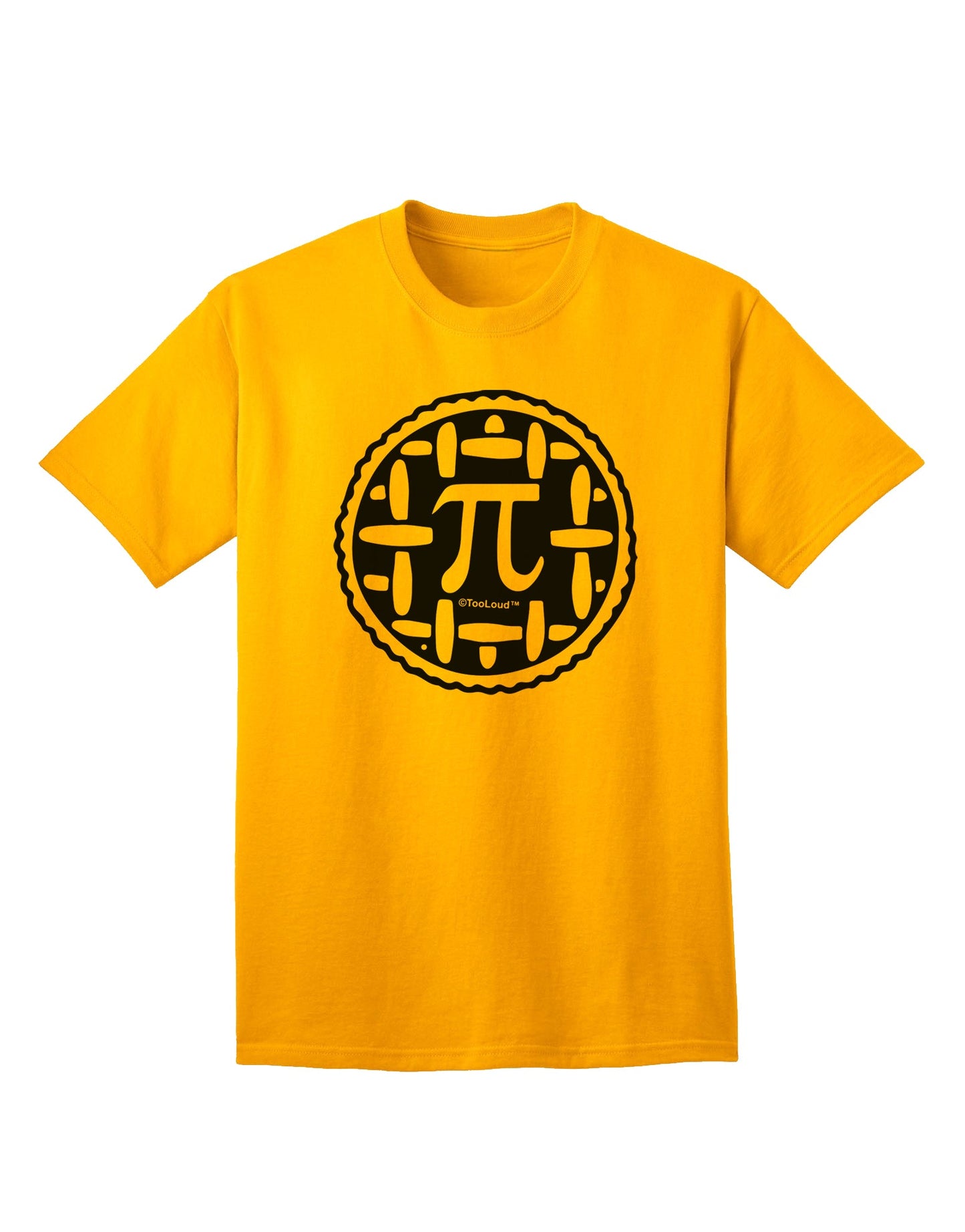 Stylish Pi Pie Adult T-Shirt for Math Enthusiasts-Mens T-shirts-TooLoud-Gold-Small-Davson Sales