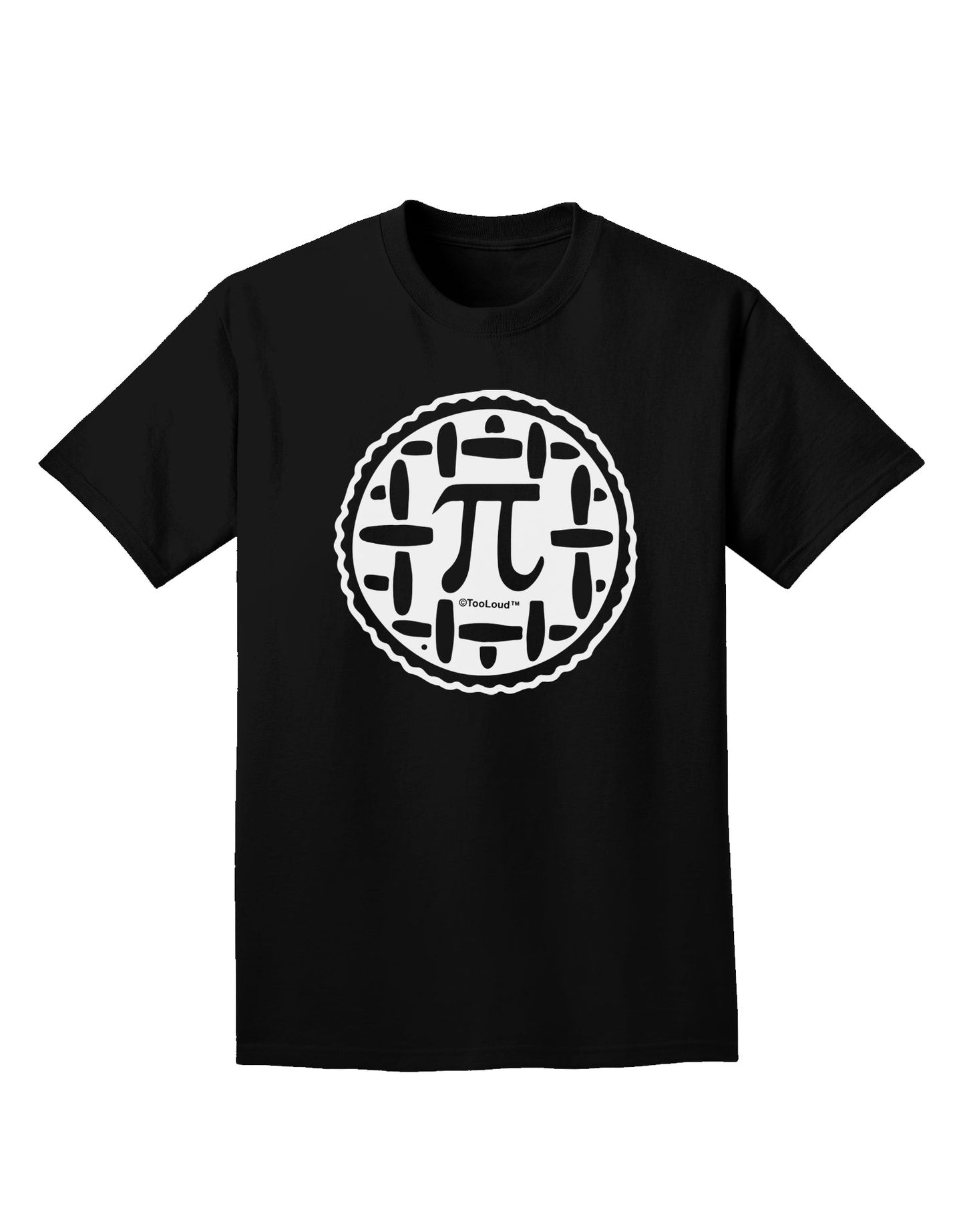 Stylish Pi Pie Adult T-Shirt for Math Enthusiasts-Mens T-shirts-TooLoud-Black-Small-Davson Sales