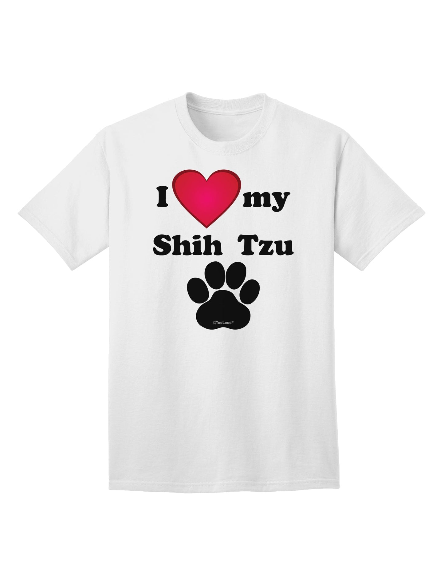 Stylish and Adorable Shih Tzu Adult T-Shirt by TooLoud-Mens T-shirts-TooLoud-White-Small-Davson Sales