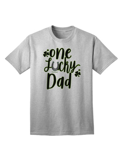 Stylish and Fortunate: Shamrock Adult T-Shirt for the Doting Father-Mens T-shirts-TooLoud-AshGray-Small-Davson Sales