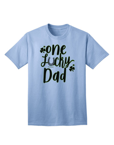 Stylish and Fortunate: Shamrock Adult T-Shirt for the Doting Father-Mens T-shirts-TooLoud-Light-Blue-Small-Davson Sales