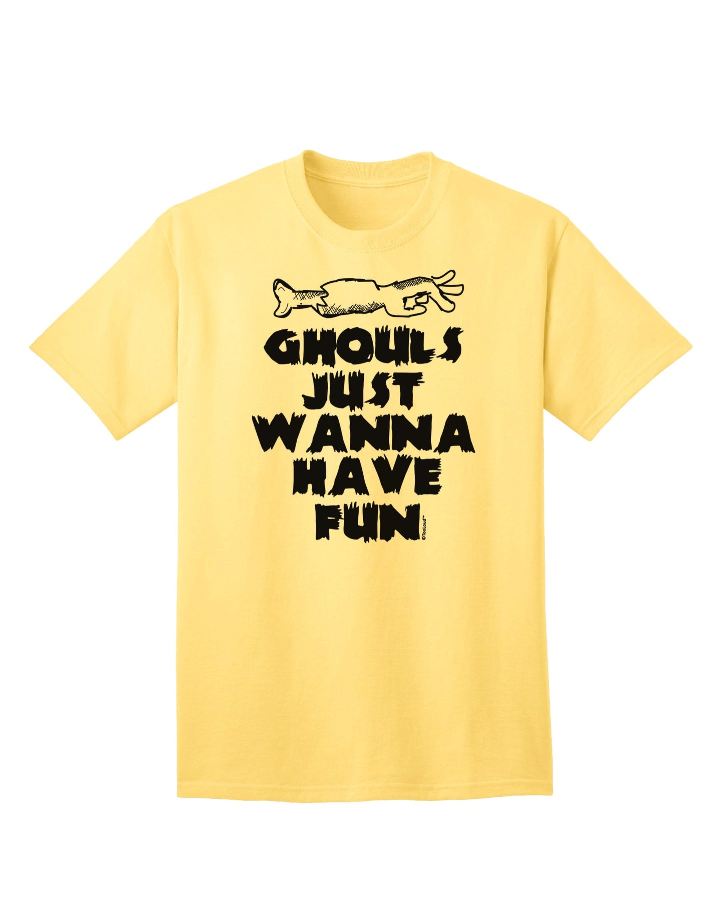 Stylish and Playful Adult T-Shirt for Halloween Enthusiasts Ghouls Just wanna have-Mens T-shirts-TooLoud-Yellow-Small-Davson Sales