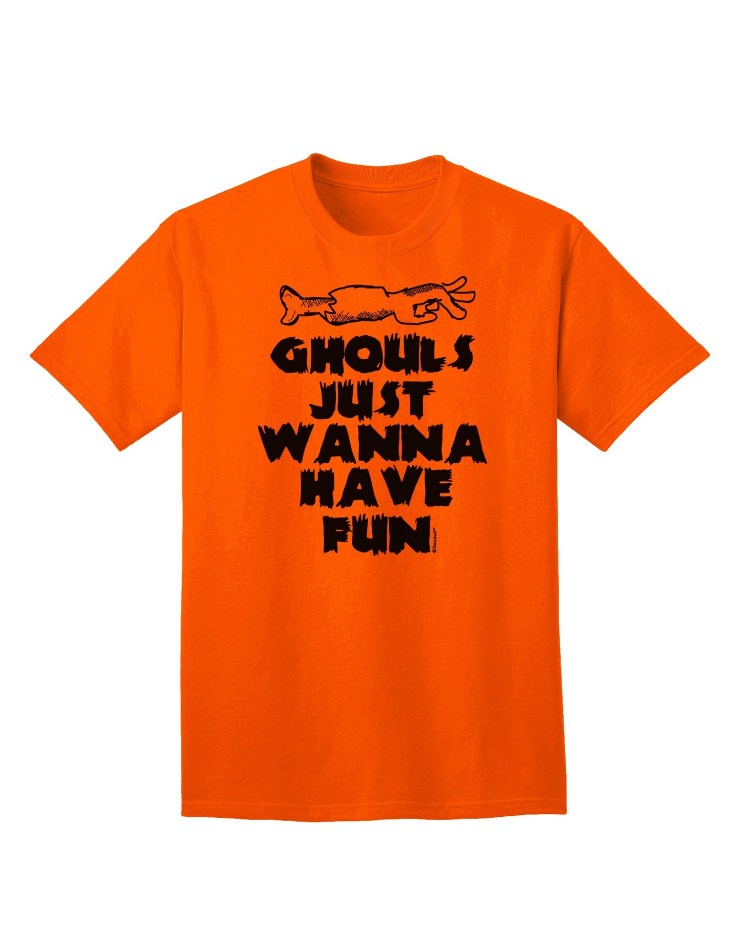 Stylish and Playful Adult T-Shirt for Halloween Enthusiasts Ghouls Just wanna have-Mens T-shirts-TooLoud-Orange-Small-Davson Sales