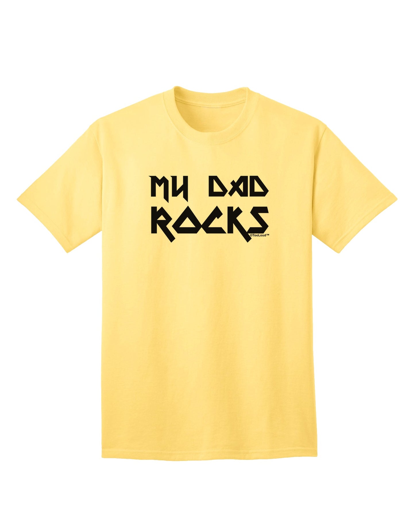 Stylish and Trendy My Dad Rocks Adult T-Shirt by TooLoud-Mens T-shirts-TooLoud-Yellow-Small-Davson Sales