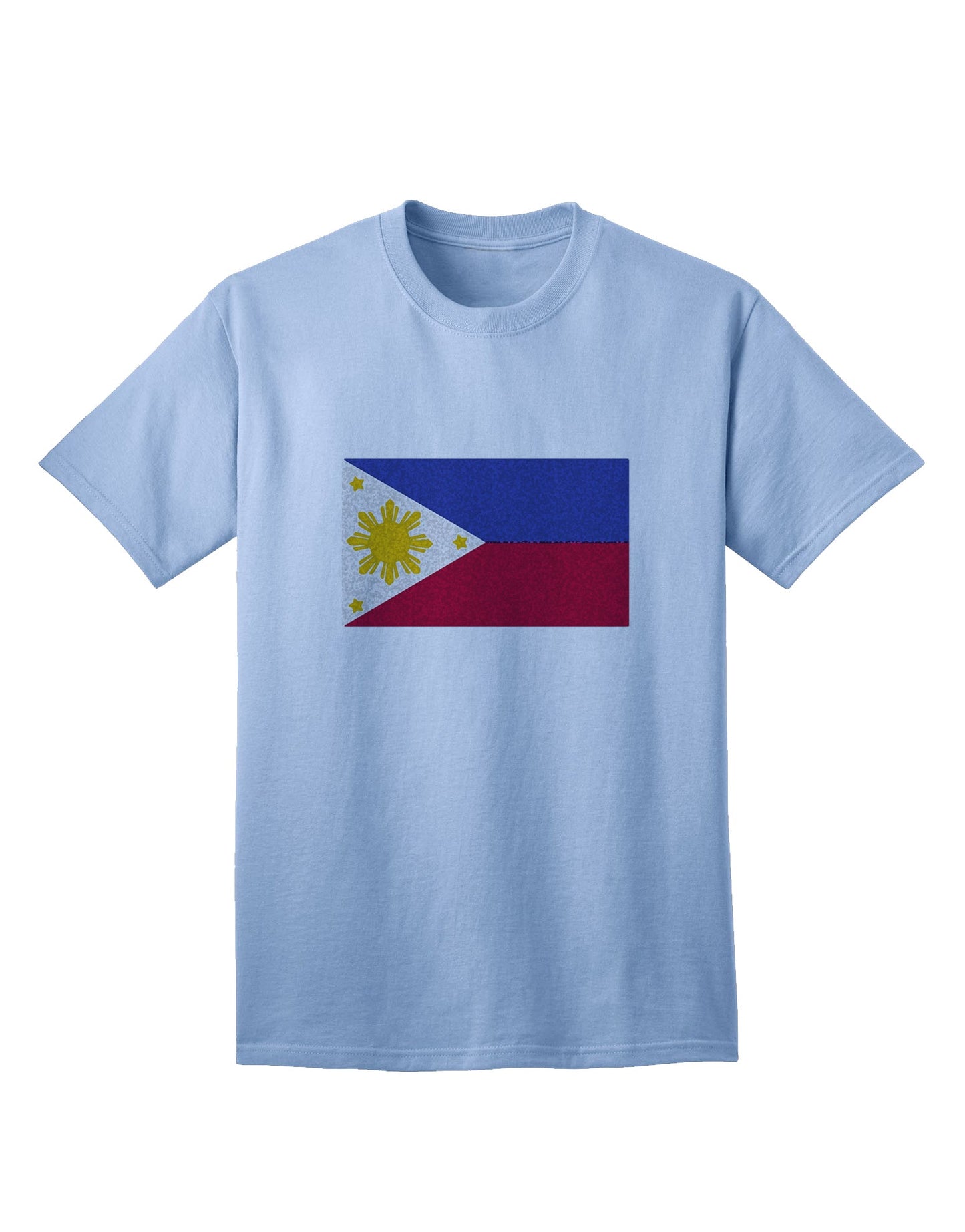 Stylishly Distressed Philippines Flag Adult T-Shirt by TooLoud-Mens T-shirts-TooLoud-Light-Blue-Small-Davson Sales