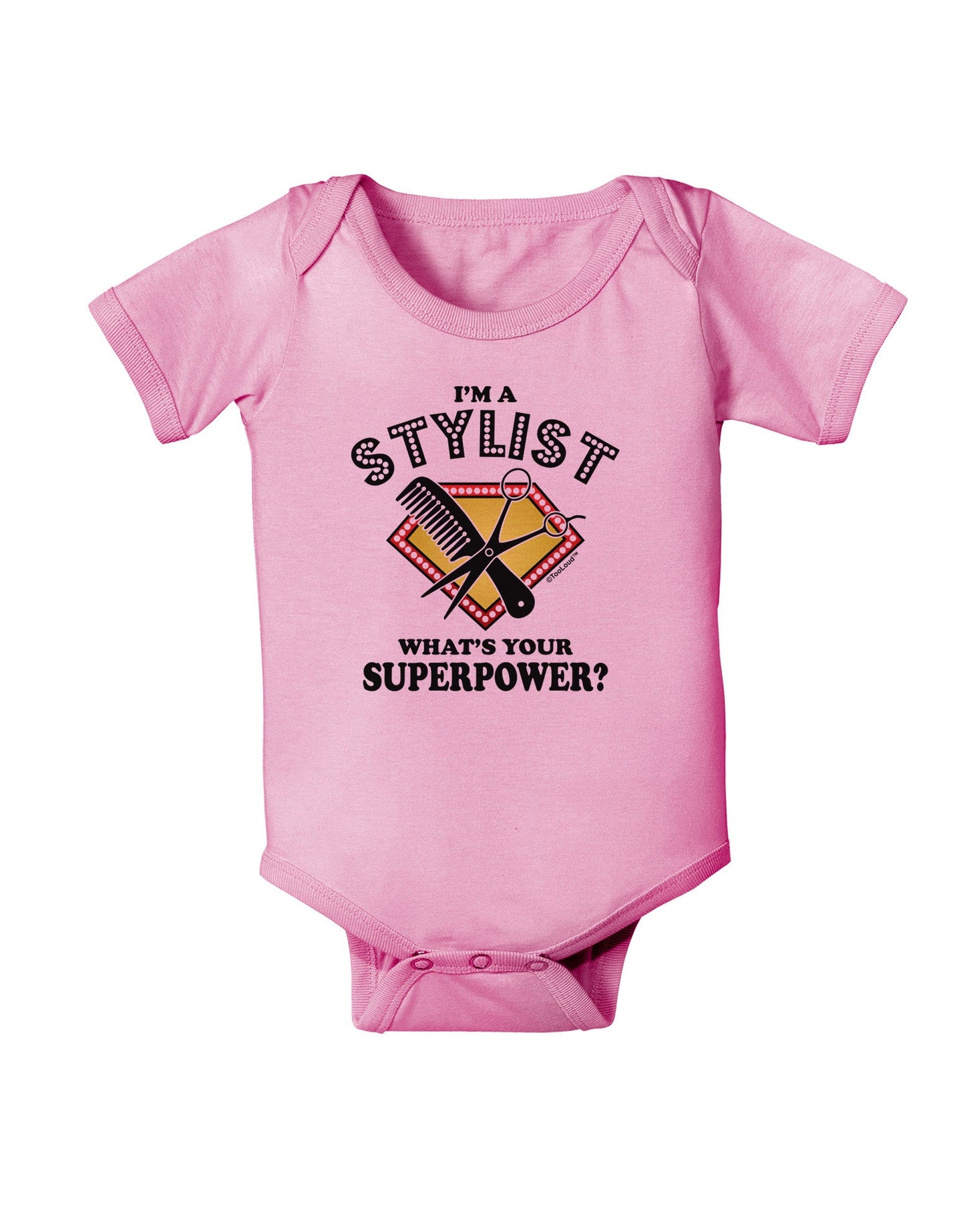 Stylist - Superpower Baby Romper Bodysuit-Baby Romper-TooLoud-Pink-06-Months-Davson Sales