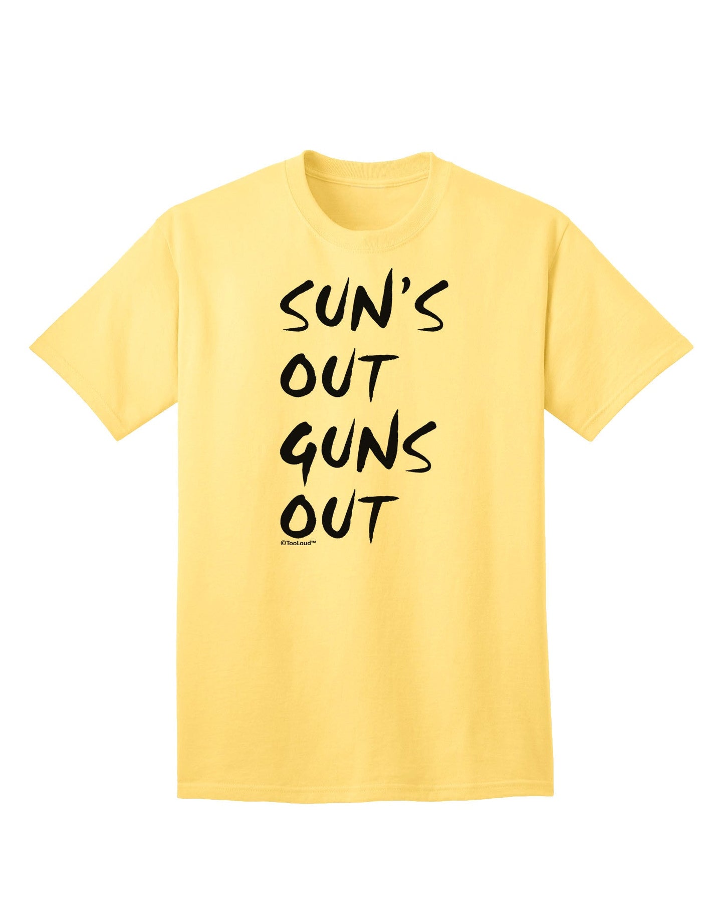Suns Out Guns Out Adult T-Shirt-Mens T-Shirt-TooLoud-Yellow-Small-Davson Sales