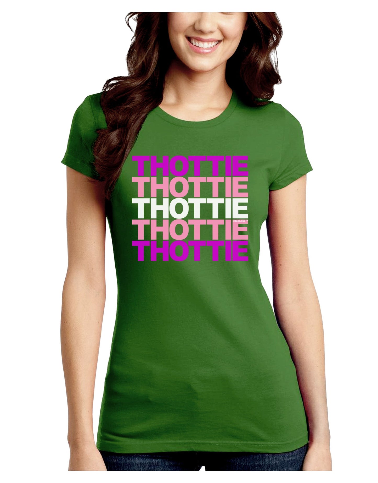 THOTTIE Juniors Crew Dark T-Shirt-T-Shirts Juniors Tops-TooLoud-Kiwi-Green-Juniors Fitted Small-Davson Sales