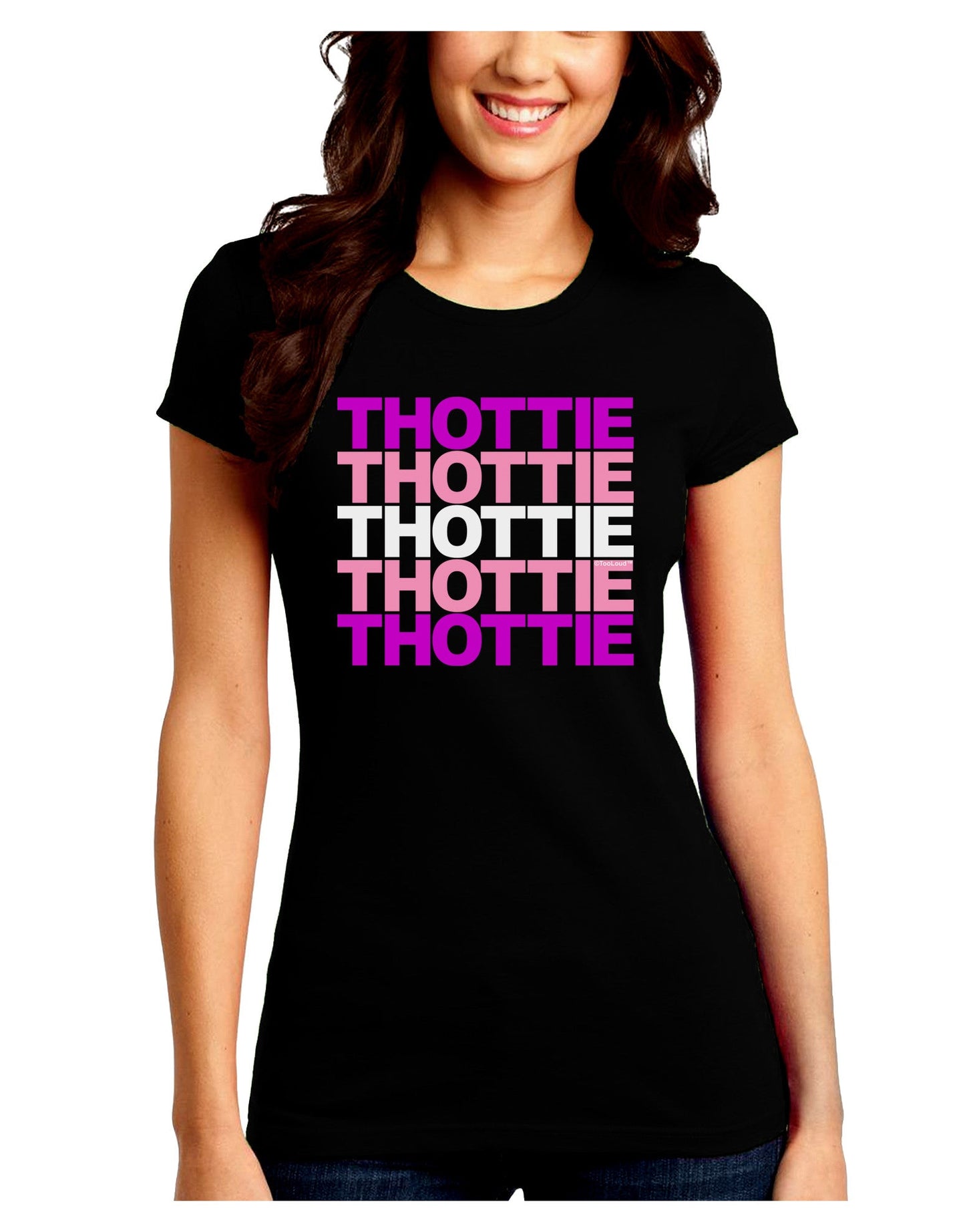THOTTIE Juniors Crew Dark T-Shirt-T-Shirts Juniors Tops-TooLoud-Black-Juniors Fitted Small-Davson Sales