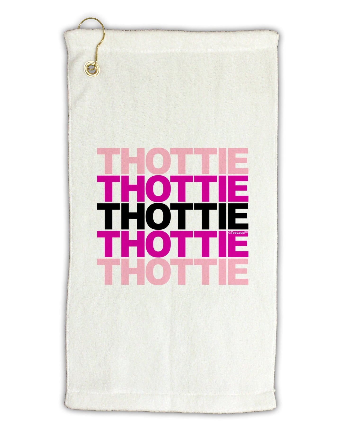 THOTTIE Micro Terry Gromet Golf Towel 11"x19-Golf Towel-TooLoud-White-Davson Sales