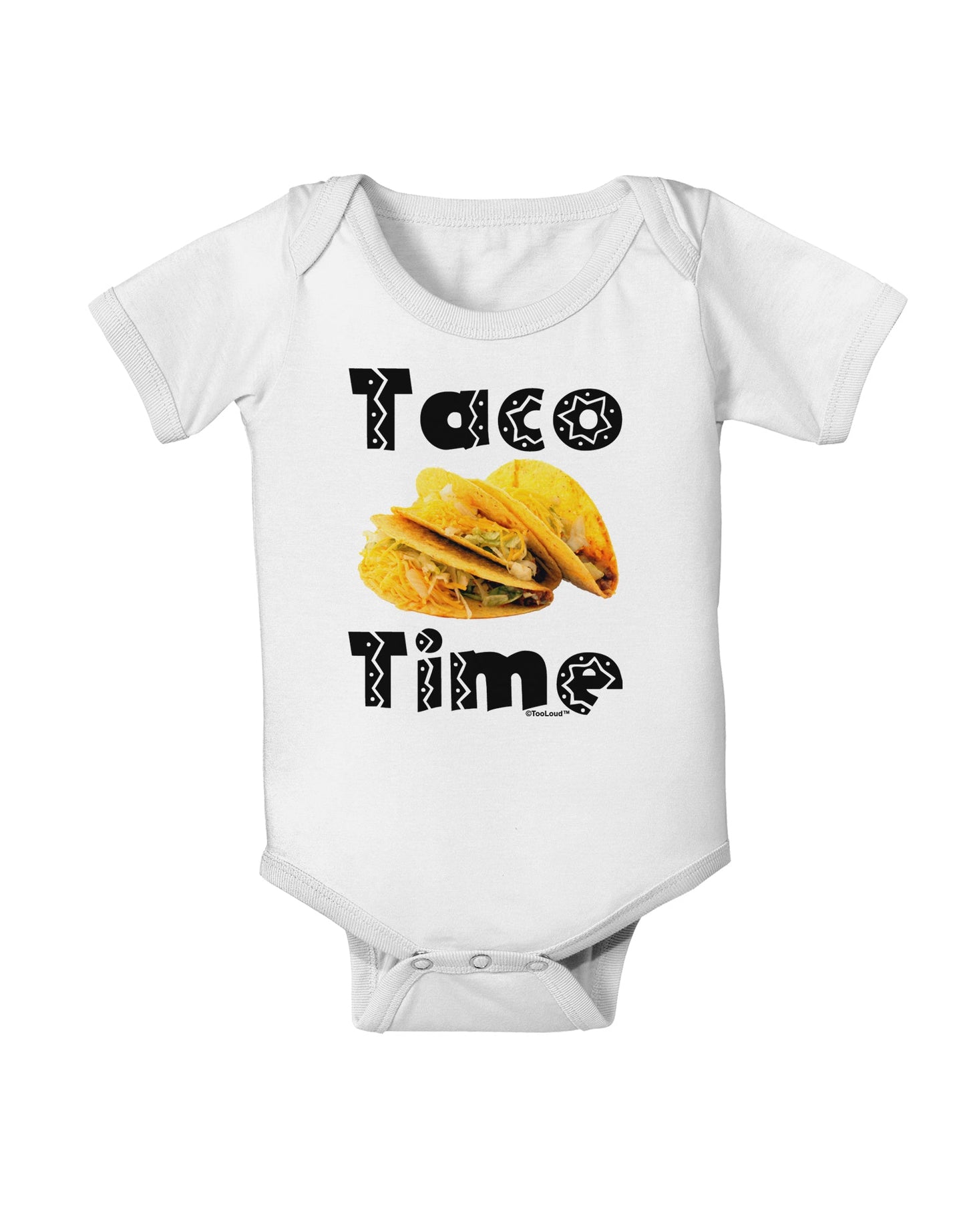 Taco Time - Mexican Food Design Baby Romper Bodysuit by TooLoud-Baby Romper-TooLoud-White-06-Months-Davson Sales