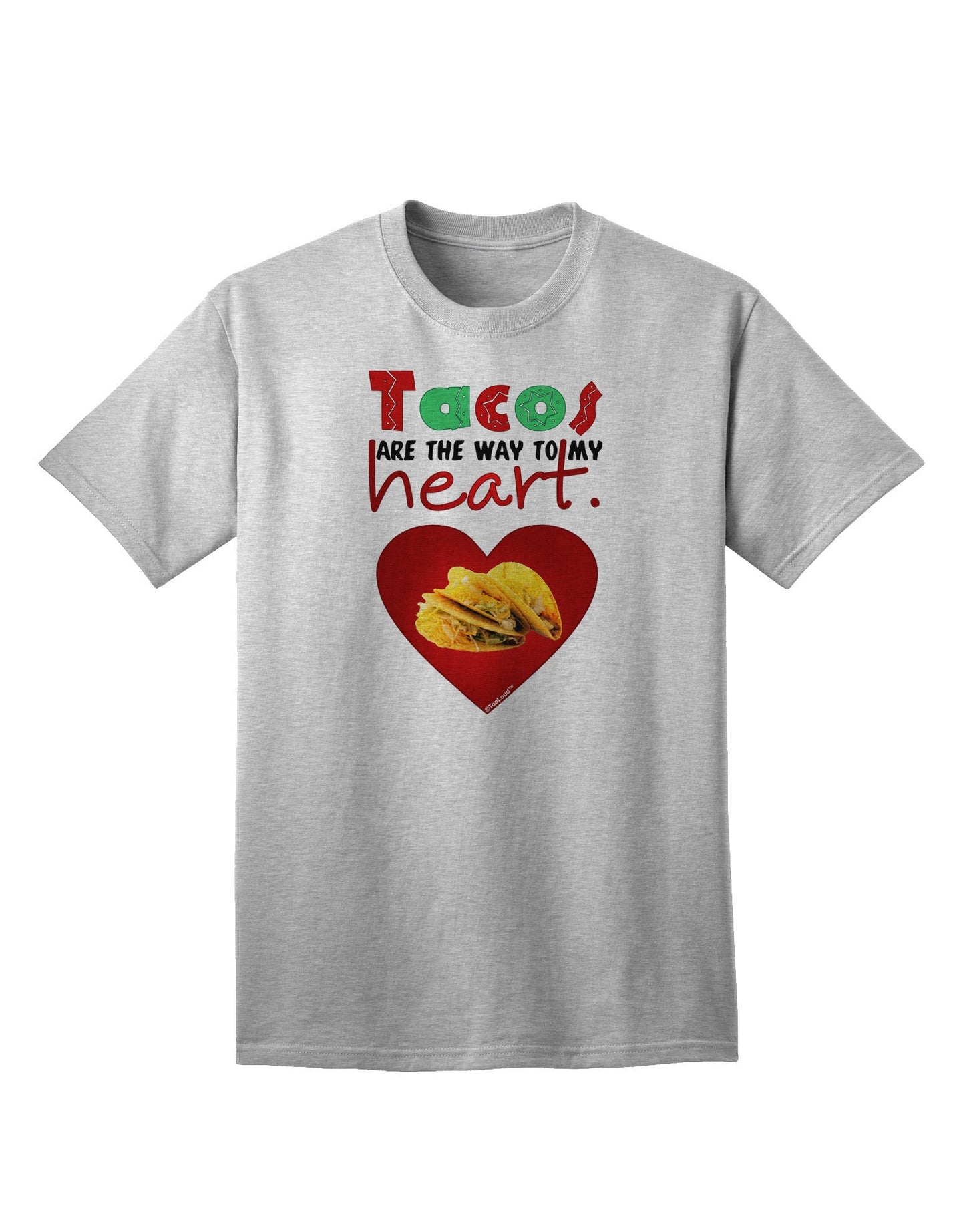Tacos Are the Way To My Heart Adult T-Shirt-Mens T-Shirt-TooLoud-AshGray-Small-Davson Sales