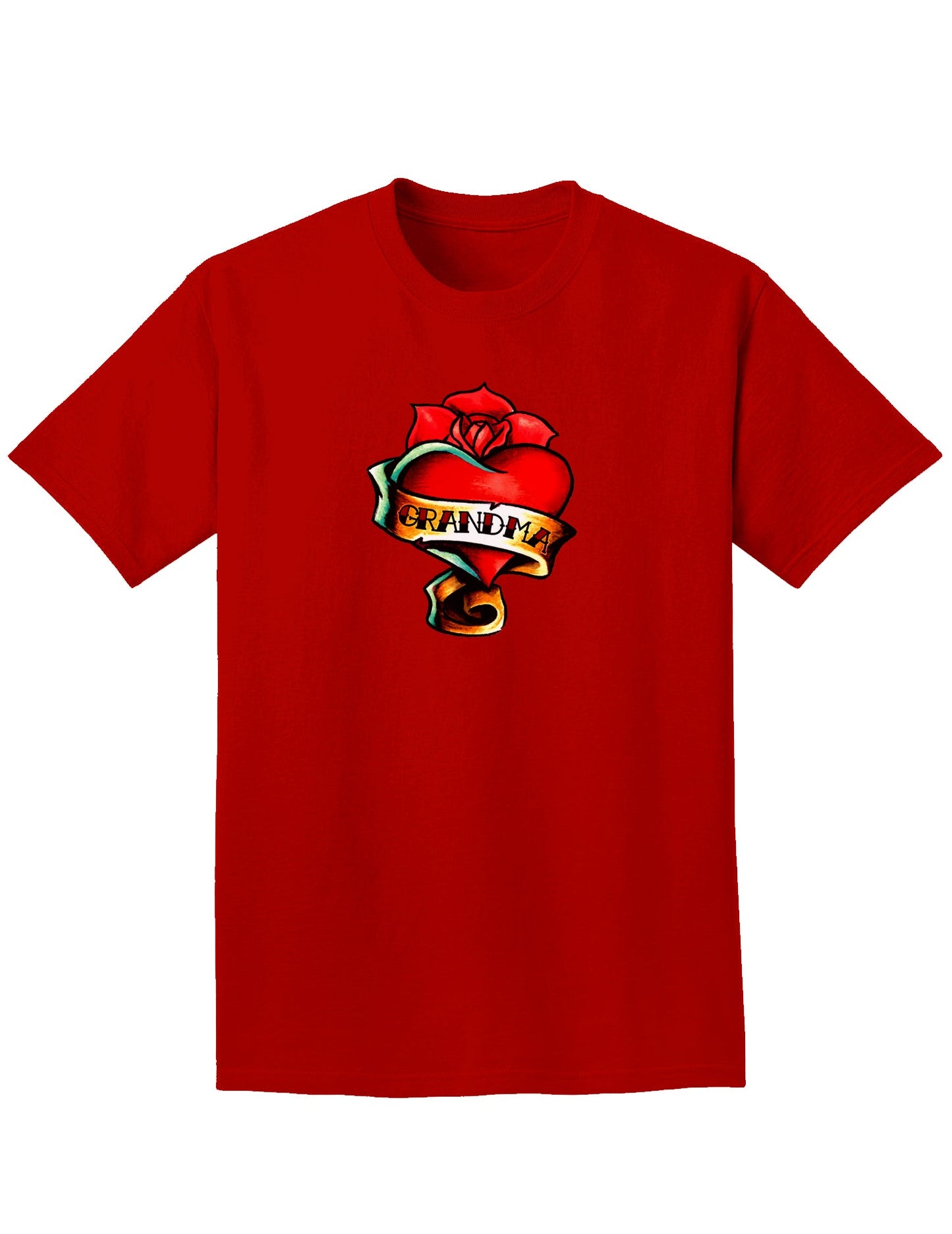 Tattoo Heart Grandma Adult Dark T-Shirt-Mens T-Shirt-TooLoud-Red-Small-Davson Sales
