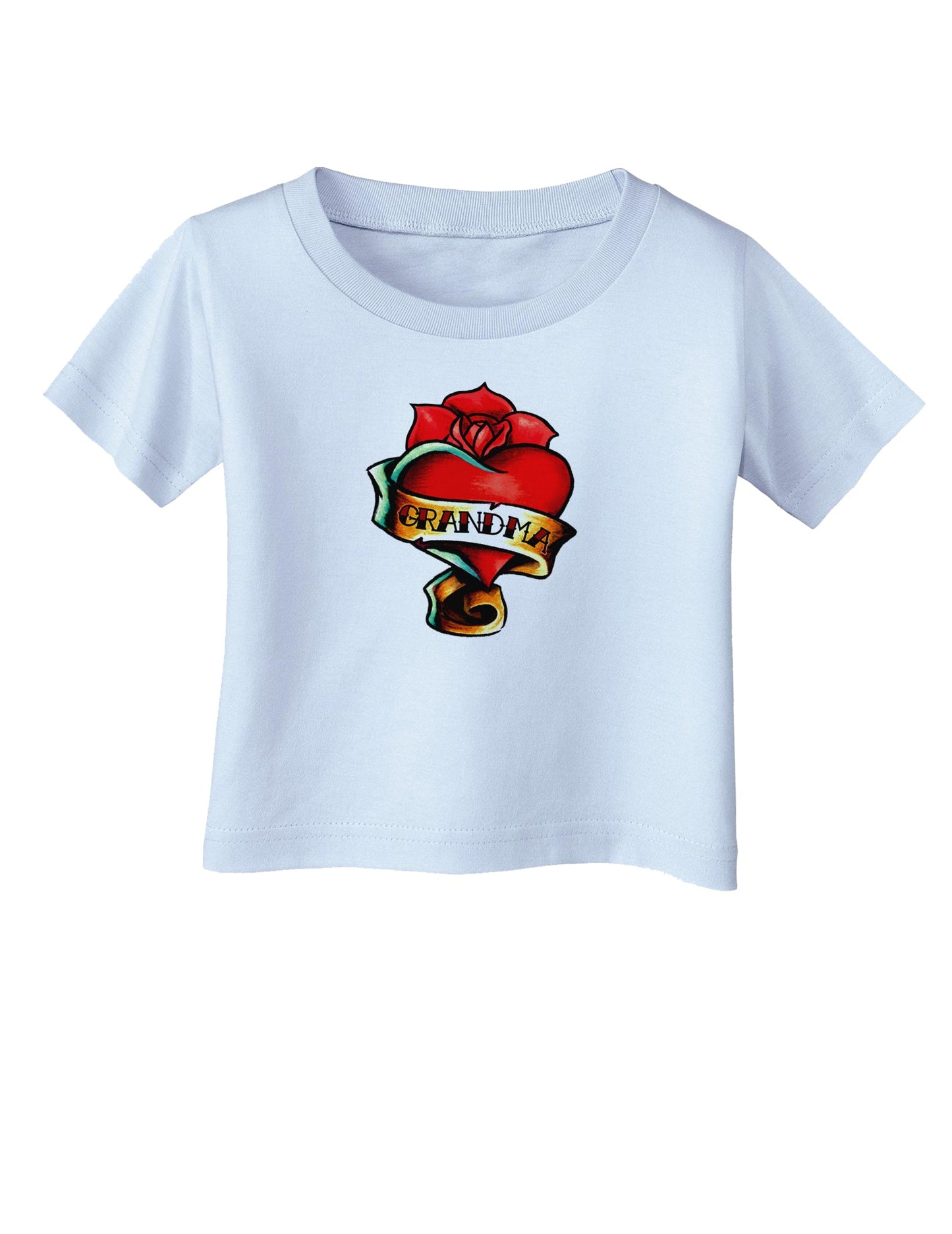 Tattoo Heart Grandma Infant T-Shirt-Infant T-Shirt-TooLoud-Light-Blue-06-Months-Davson Sales