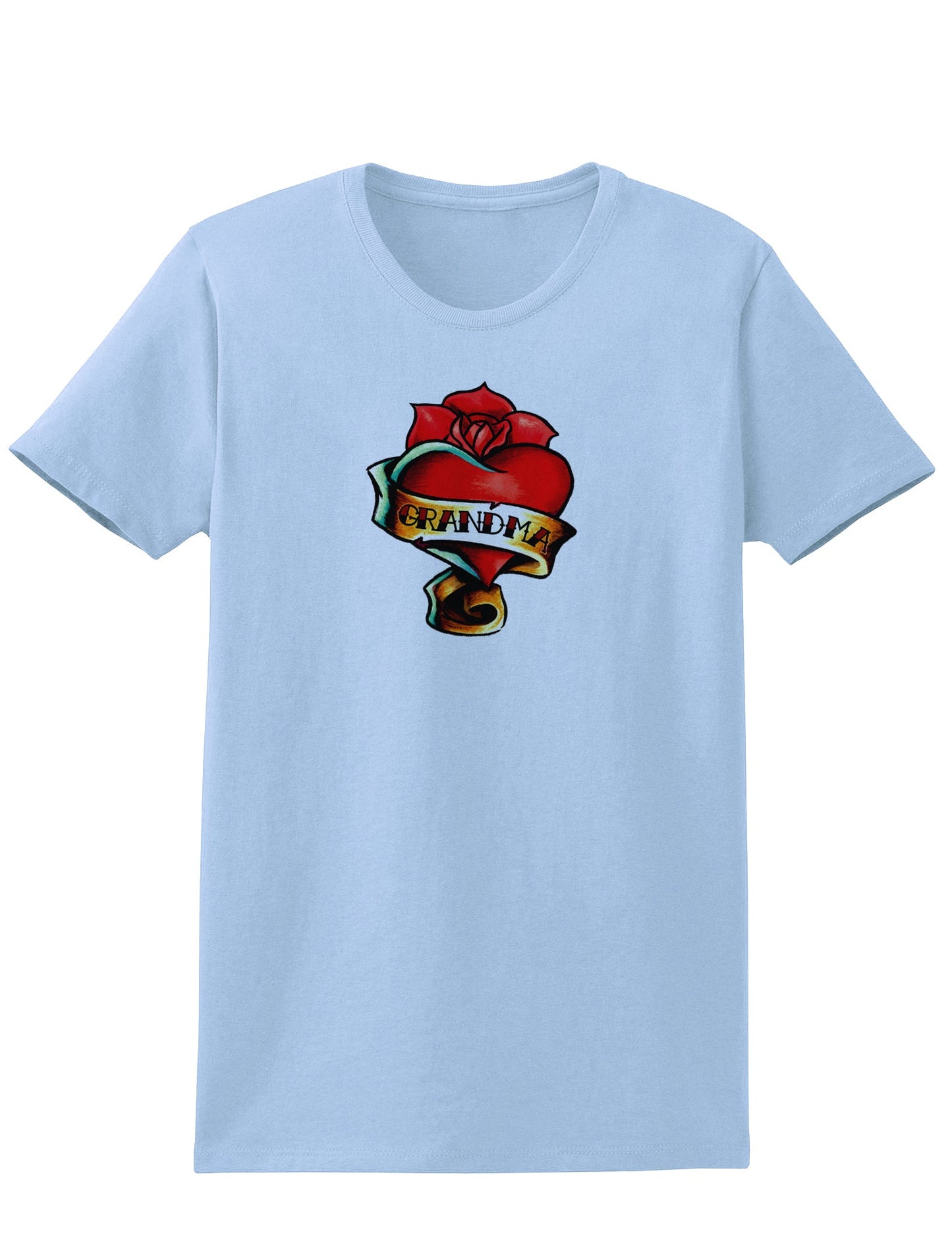 Tattoo Heart Grandma Womens T-Shirt-Womens T-Shirt-TooLoud-Light-Blue-X-Small-Davson Sales
