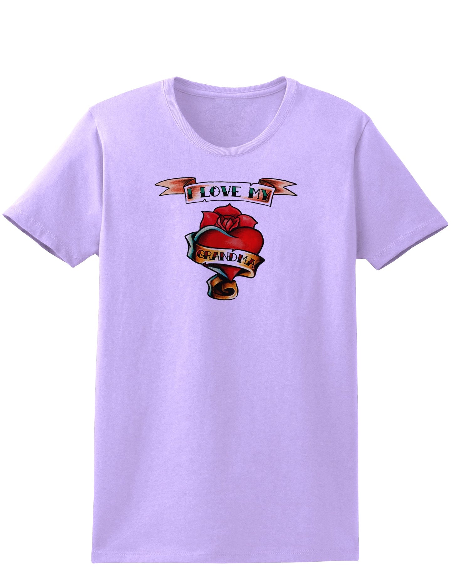 Tattoo Heart I Love My Grandma Womens T-Shirt-Womens T-Shirt-TooLoud-Lavender-X-Small-Davson Sales