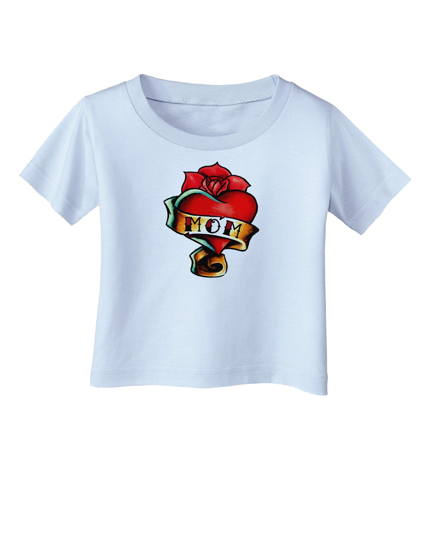 Tattoo Heart Mom Infant T-Shirt-Infant T-Shirt-TooLoud-Light-Blue-06-Months-Davson Sales