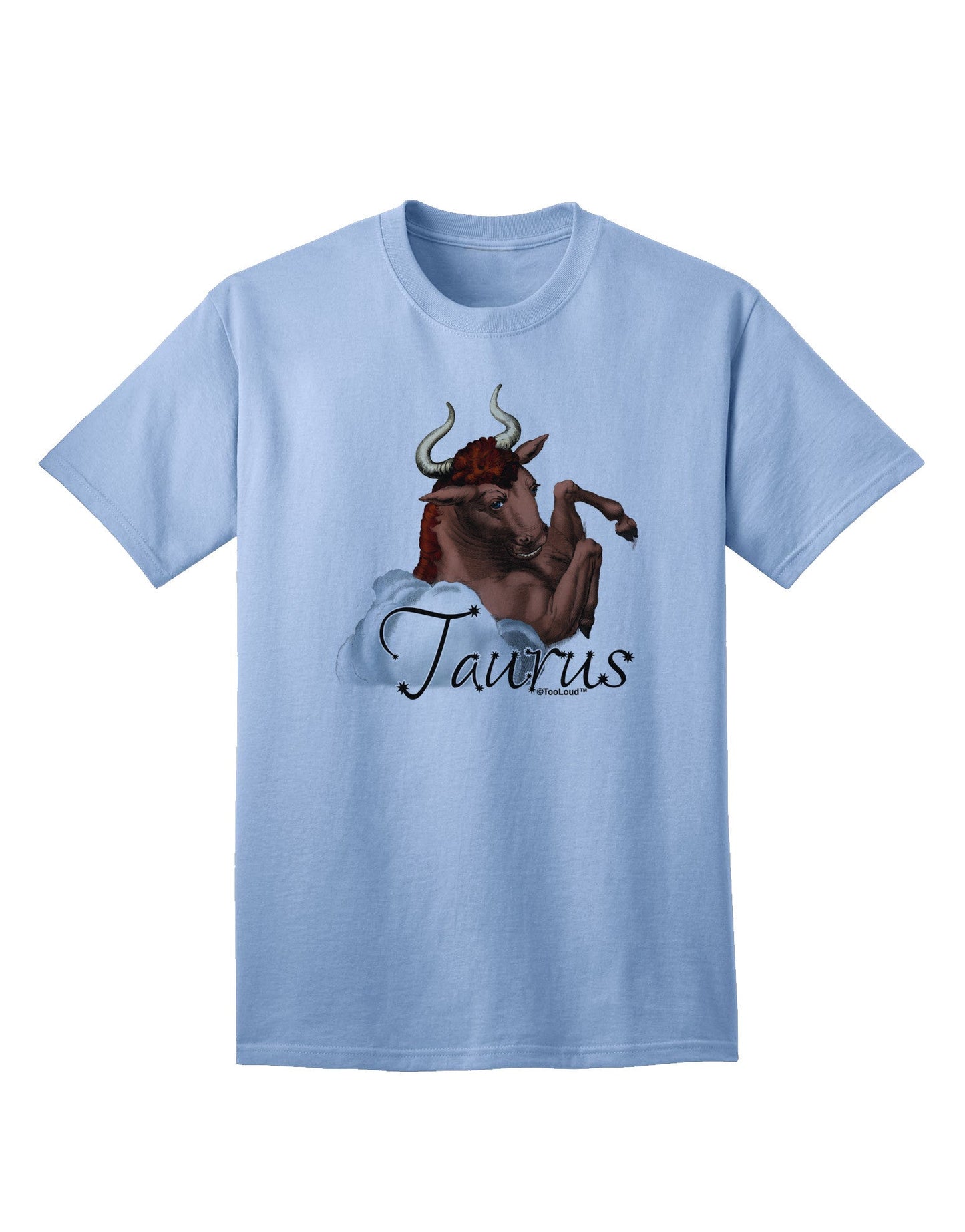 Taurus Color Illustration Adult T-Shirt-Mens T-Shirt-TooLoud-Light-Blue-Small-Davson Sales