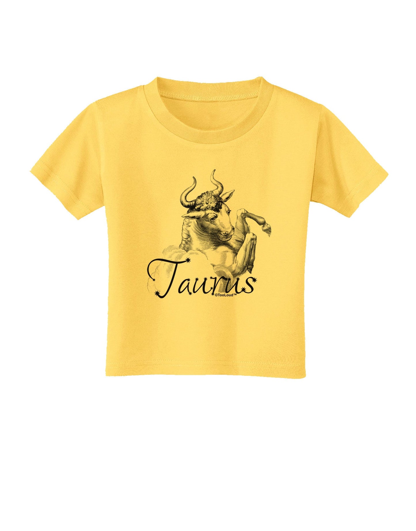 Taurus Illustration Toddler T-Shirt-Toddler T-Shirt-TooLoud-Yellow-2T-Davson Sales