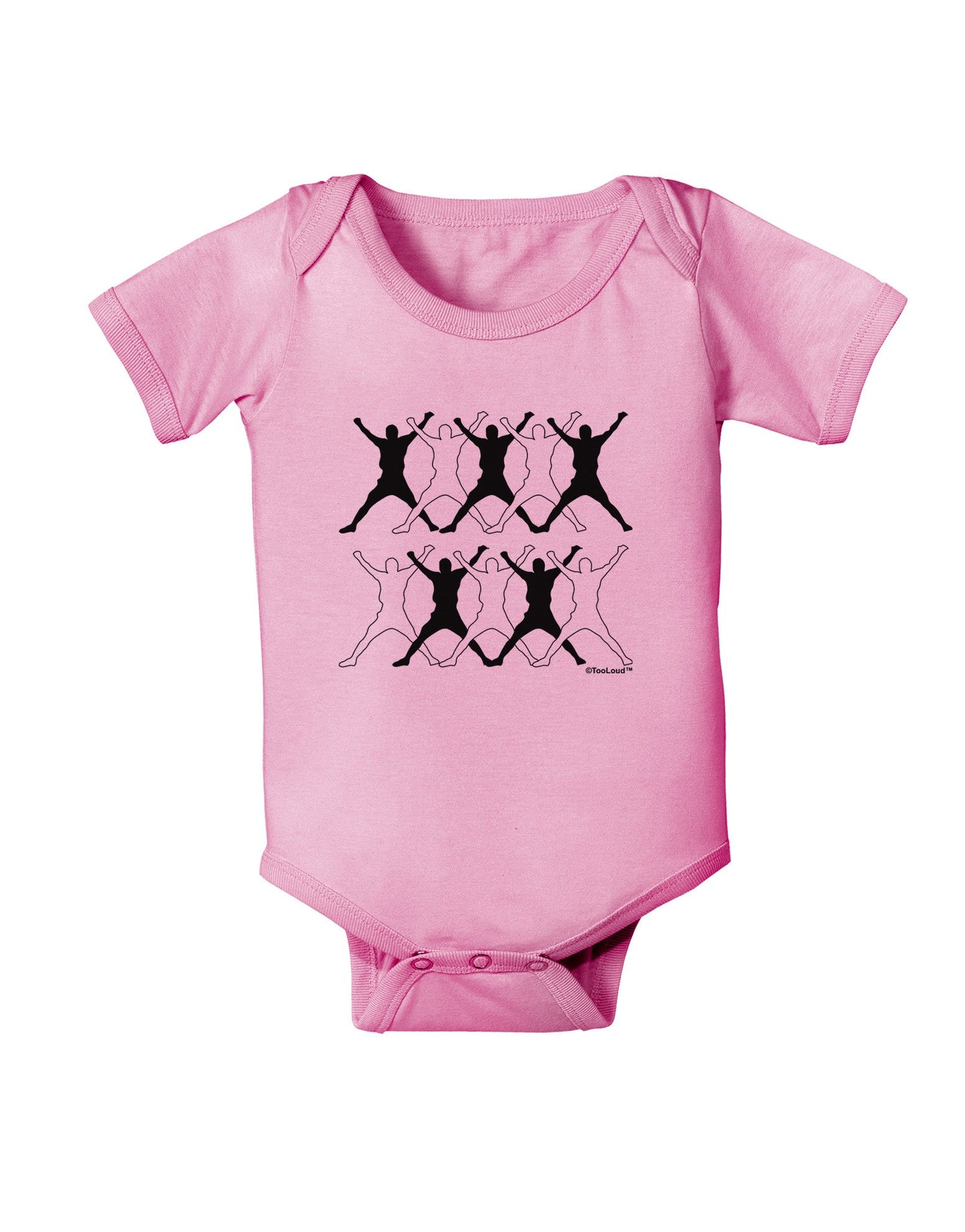 Ten Lords A Leaping Baby Romper Bodysuit-Baby Romper-TooLoud-Pink-06-Months-Davson Sales