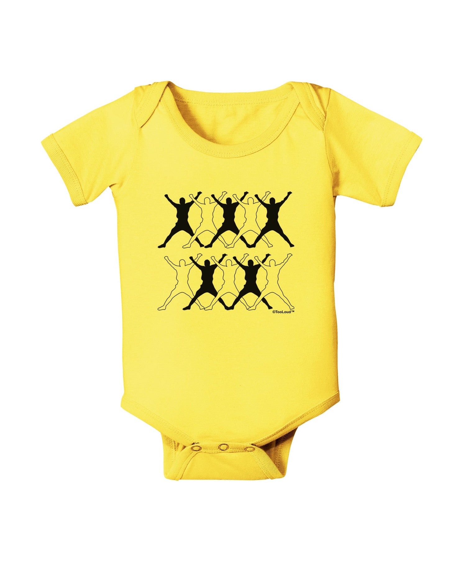 Ten Lords A Leaping Baby Romper Bodysuit-Baby Romper-TooLoud-Yellow-06-Months-Davson Sales