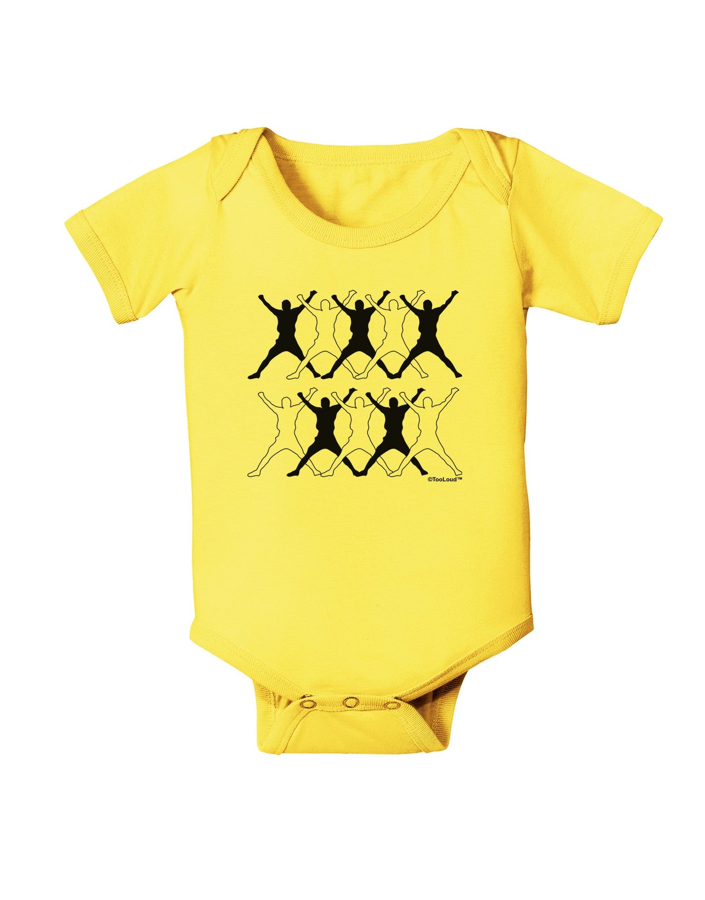 Ten Lords A Leaping Text Baby Romper Bodysuit-Baby Romper-TooLoud-Yellow-06-Months-Davson Sales