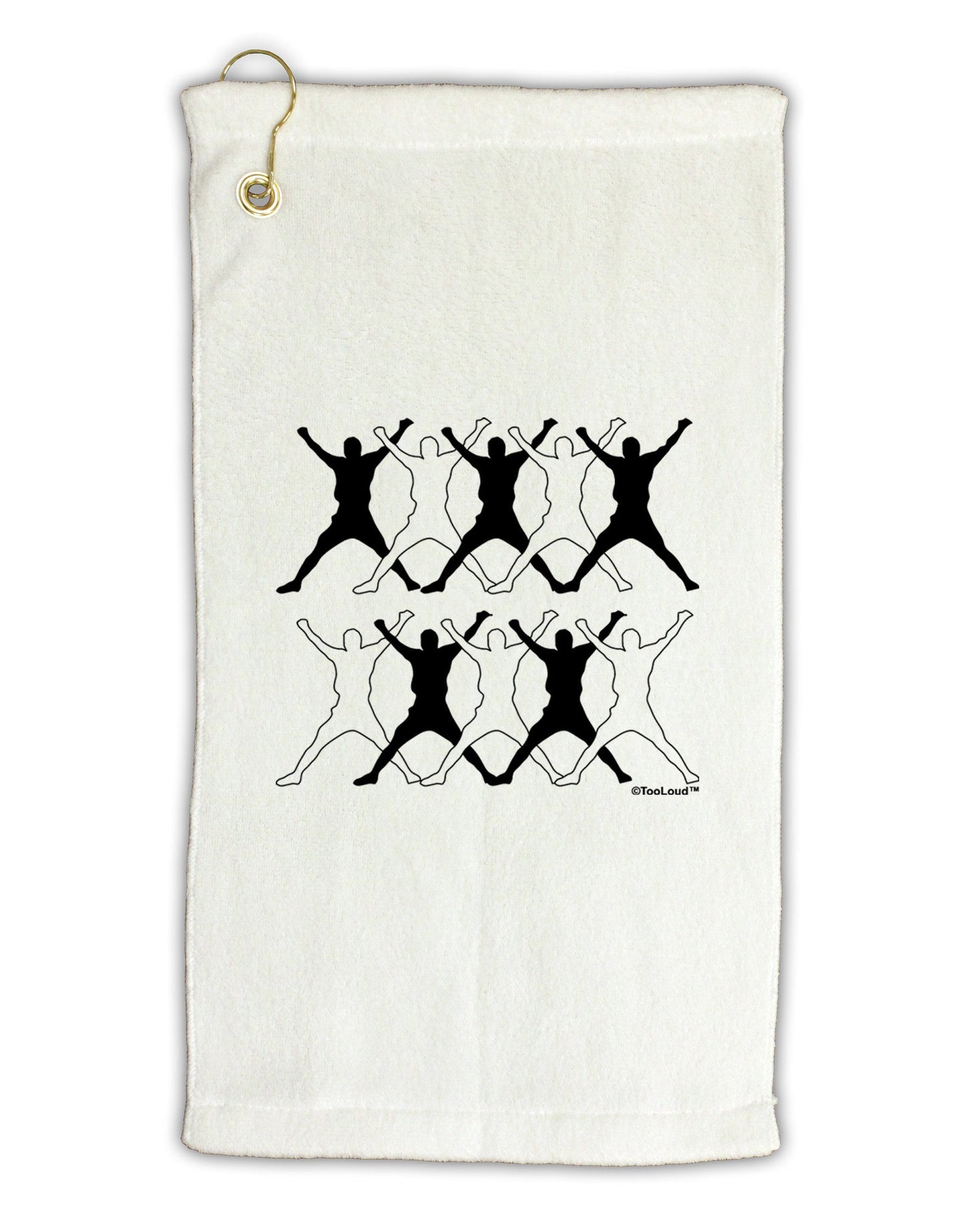 Ten Lords A Leaping Text Micro Terry Gromet Golf Towel 11"x19-Golf Towel-TooLoud-White-Davson Sales