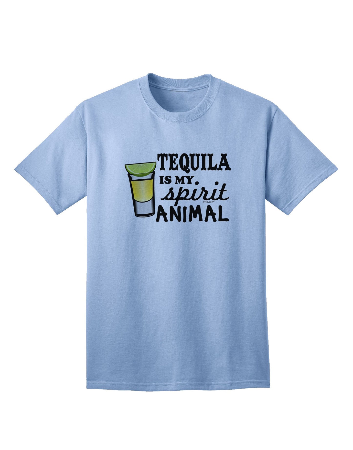 Tequila Is My Spirit Animal - Premium Adult T-Shirt for Tequila Enthusiasts-Mens T-shirts-TooLoud-Light-Blue-Small-Davson Sales