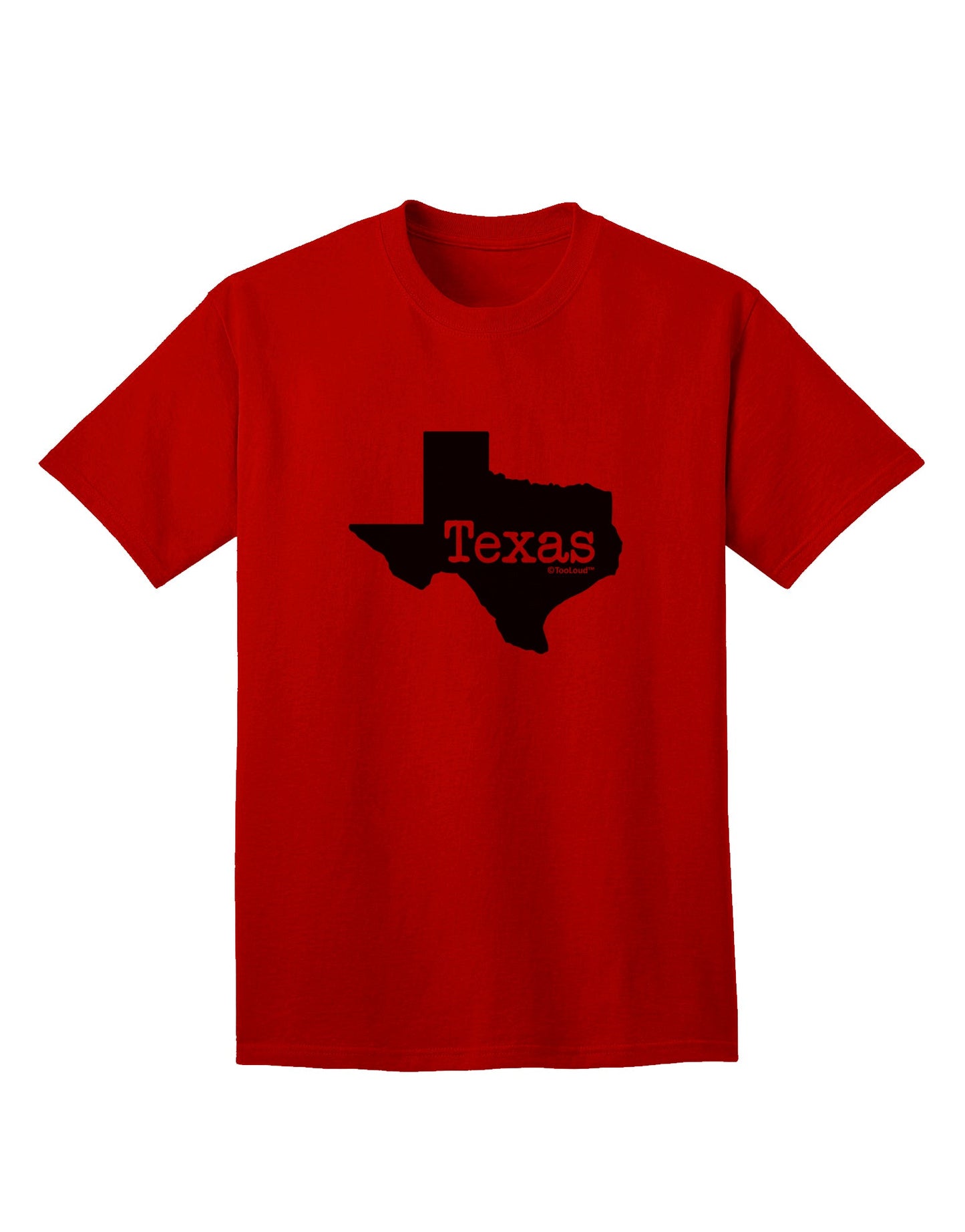Texas - United States Shape Adult T-Shirt: A Stylish Addition to Your Wardrobe by TooLoud-Mens T-shirts-TooLoud-Red-Small-Davson Sales