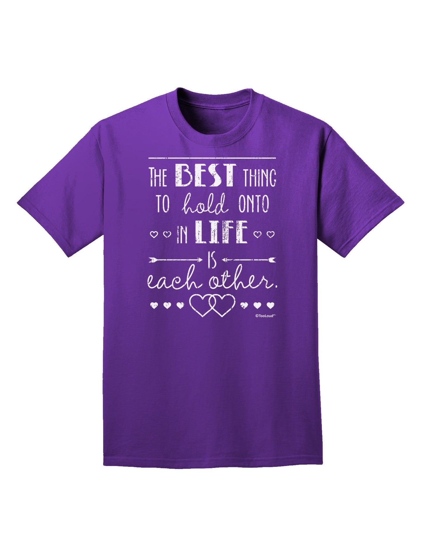 The Best Thing to Hold Onto in Life is Each Other - Distressed Adult Dark T-Shirt-Mens T-Shirt-TooLoud-Purple-Small-Davson Sales
