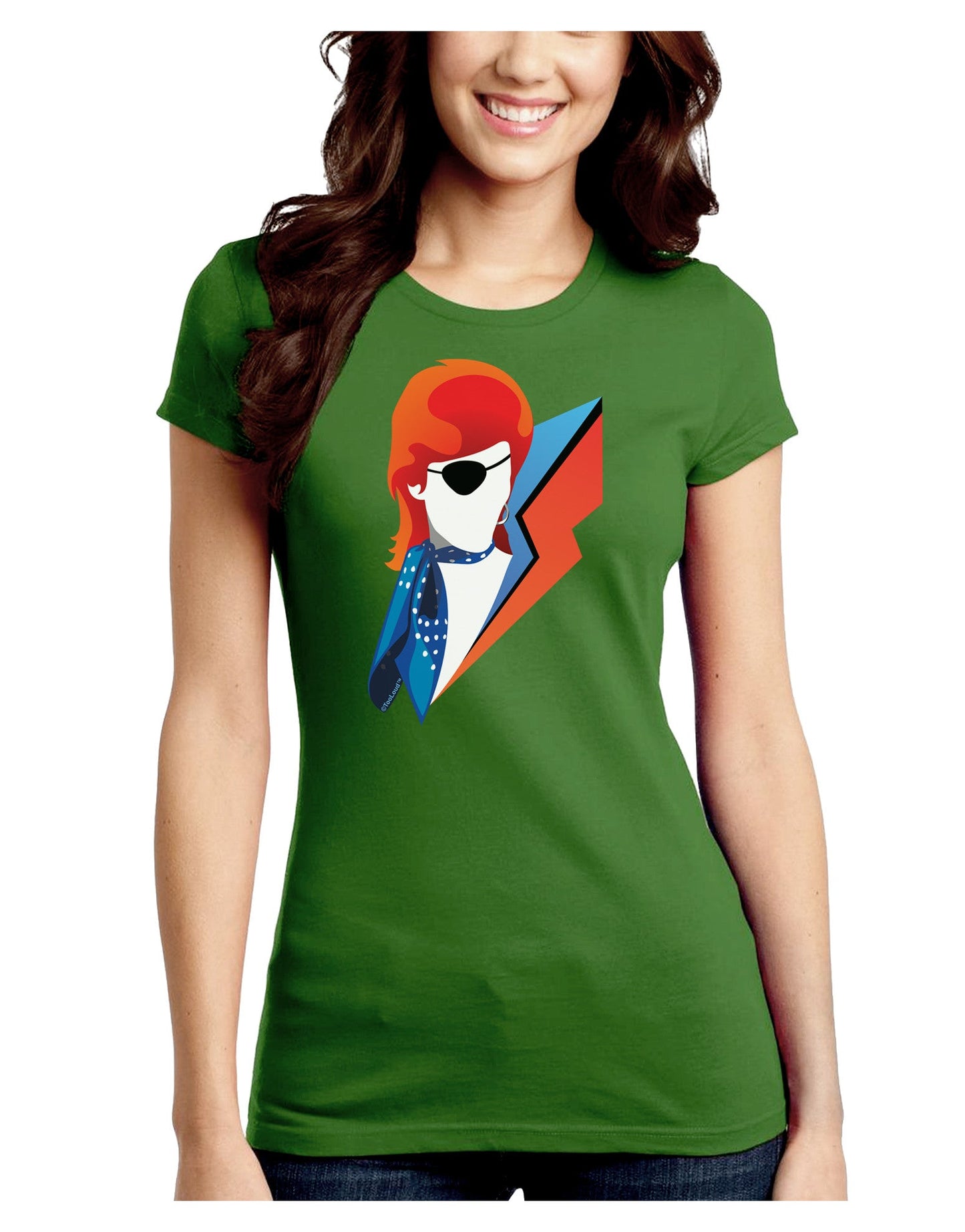The Glam Rebel Juniors Petite Crew Dark T-Shirt-T-Shirts Juniors Tops-TooLoud-Kiwi-Green-Juniors Fitted Small-Davson Sales