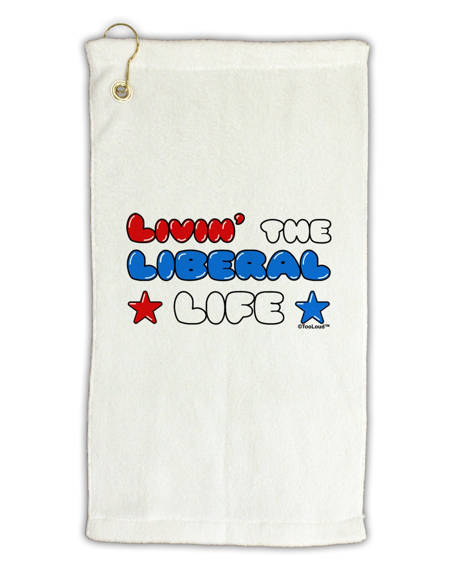 The Liberal Life Micro Terry Gromet Golf Towel 11"x19-Golf Towel-TooLoud-White-Davson Sales
