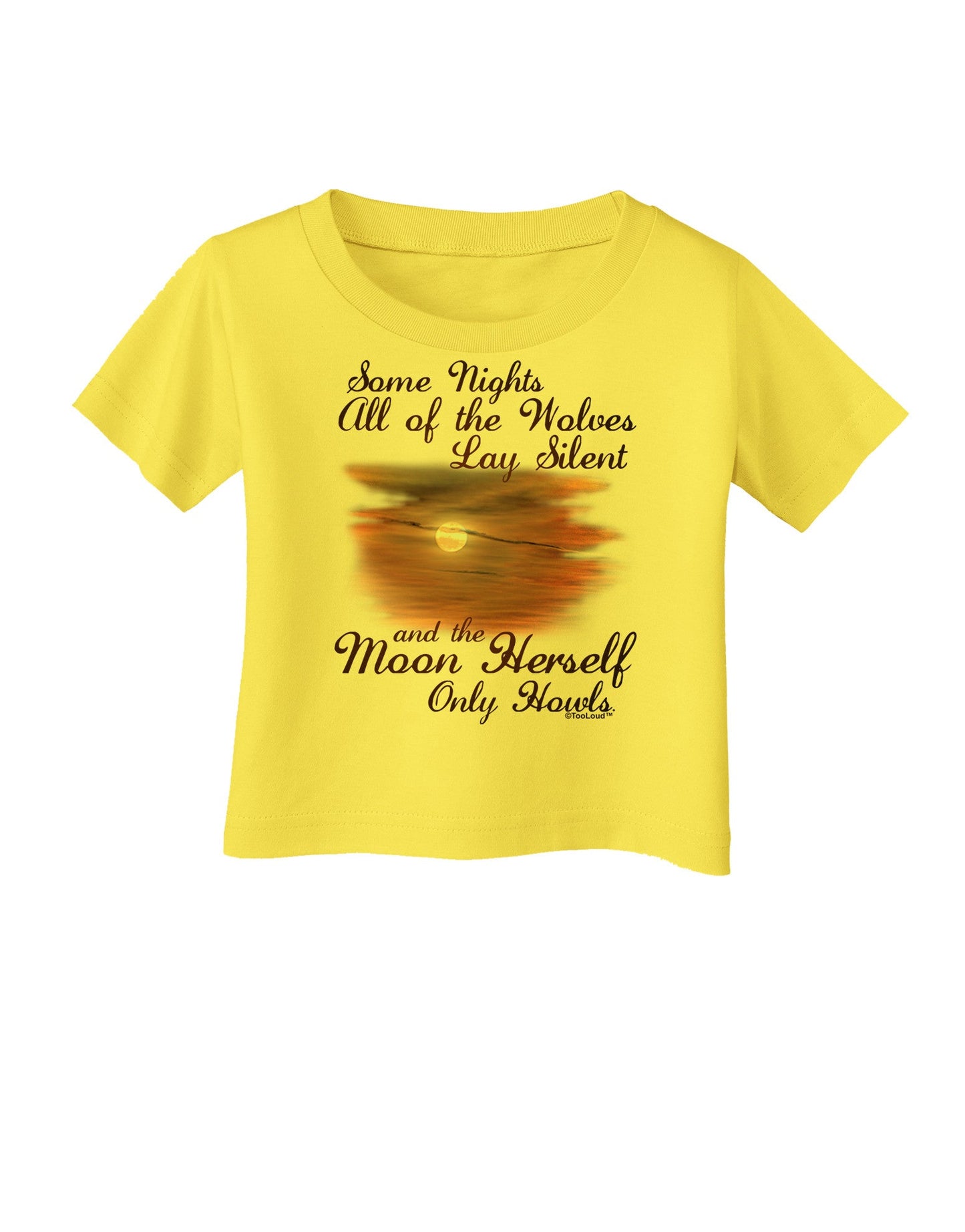 The Moon Herself Howls Infant T-Shirt-Infant T-Shirt-TooLoud-Yellow-06-Months-Davson Sales
