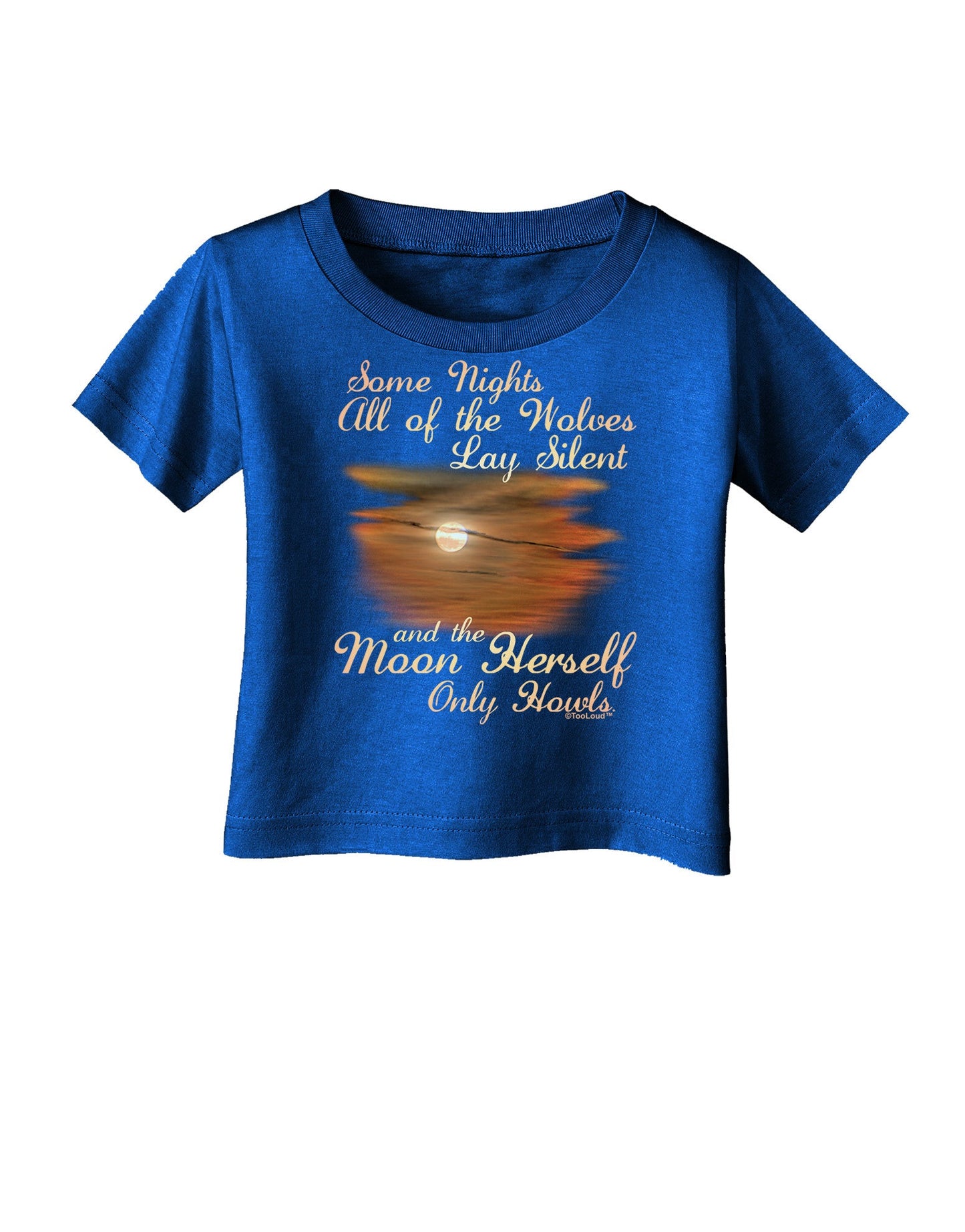 The Moon Herself Howls Infant T-Shirt Dark-Infant T-Shirt-TooLoud-Royal-Blue-06-Months-Davson Sales