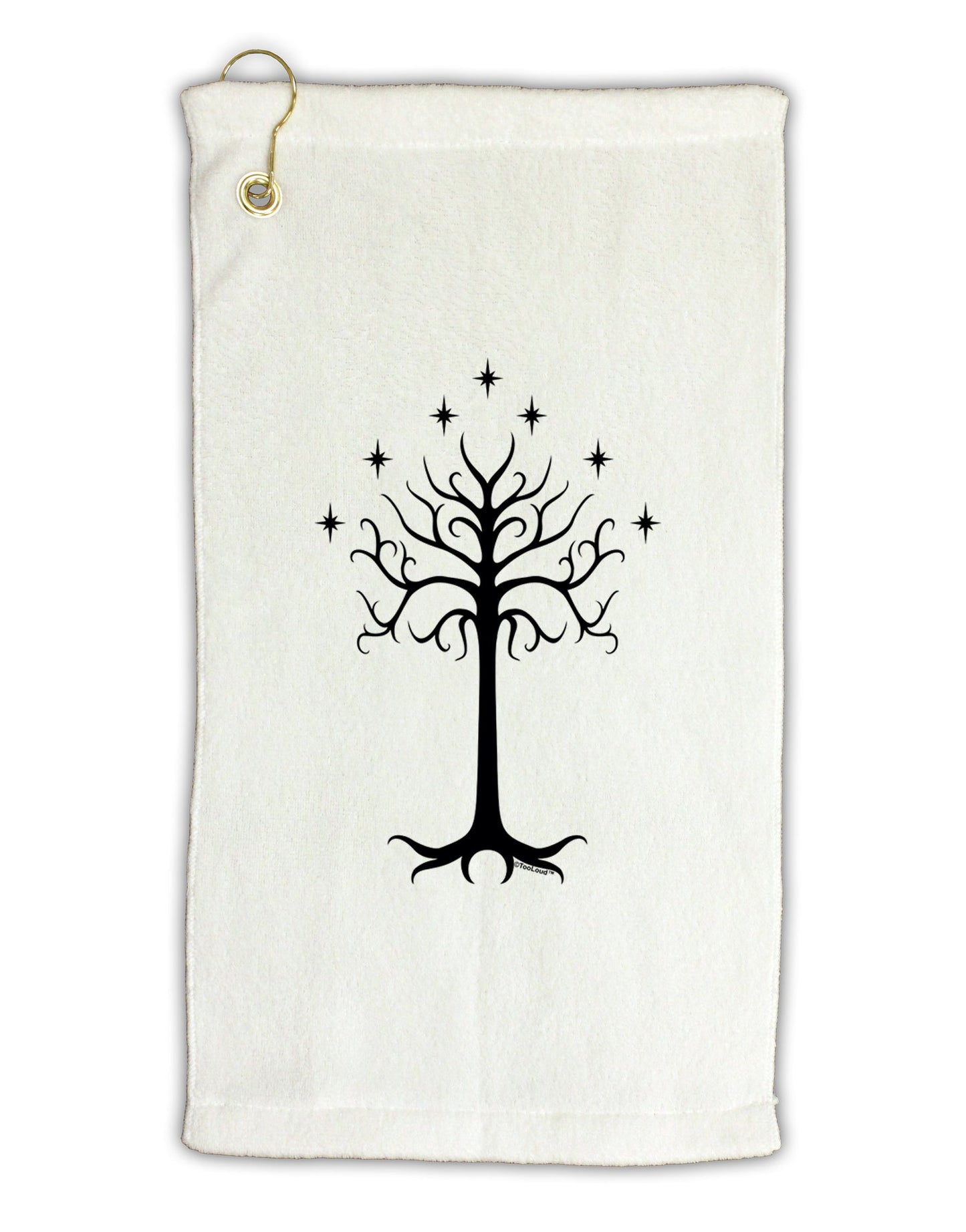 The Royal White Tree Micro Terry Gromet Golf Towel 16 x 25 inch by TooLoud-Golf Towel-TooLoud-White-Davson Sales