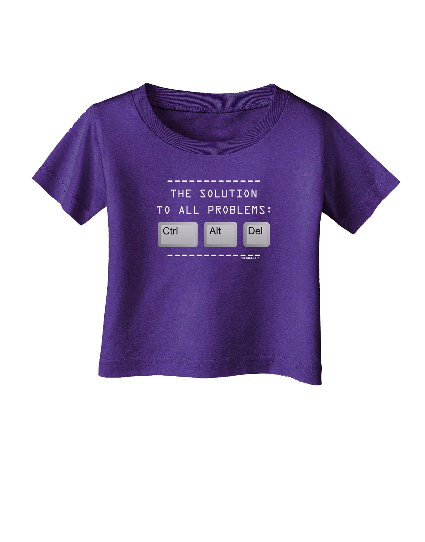 The Solution - Ctrl Alt Del Infant T-Shirt Dark-Infant T-Shirt-TooLoud-Purple-06-Months-Davson Sales