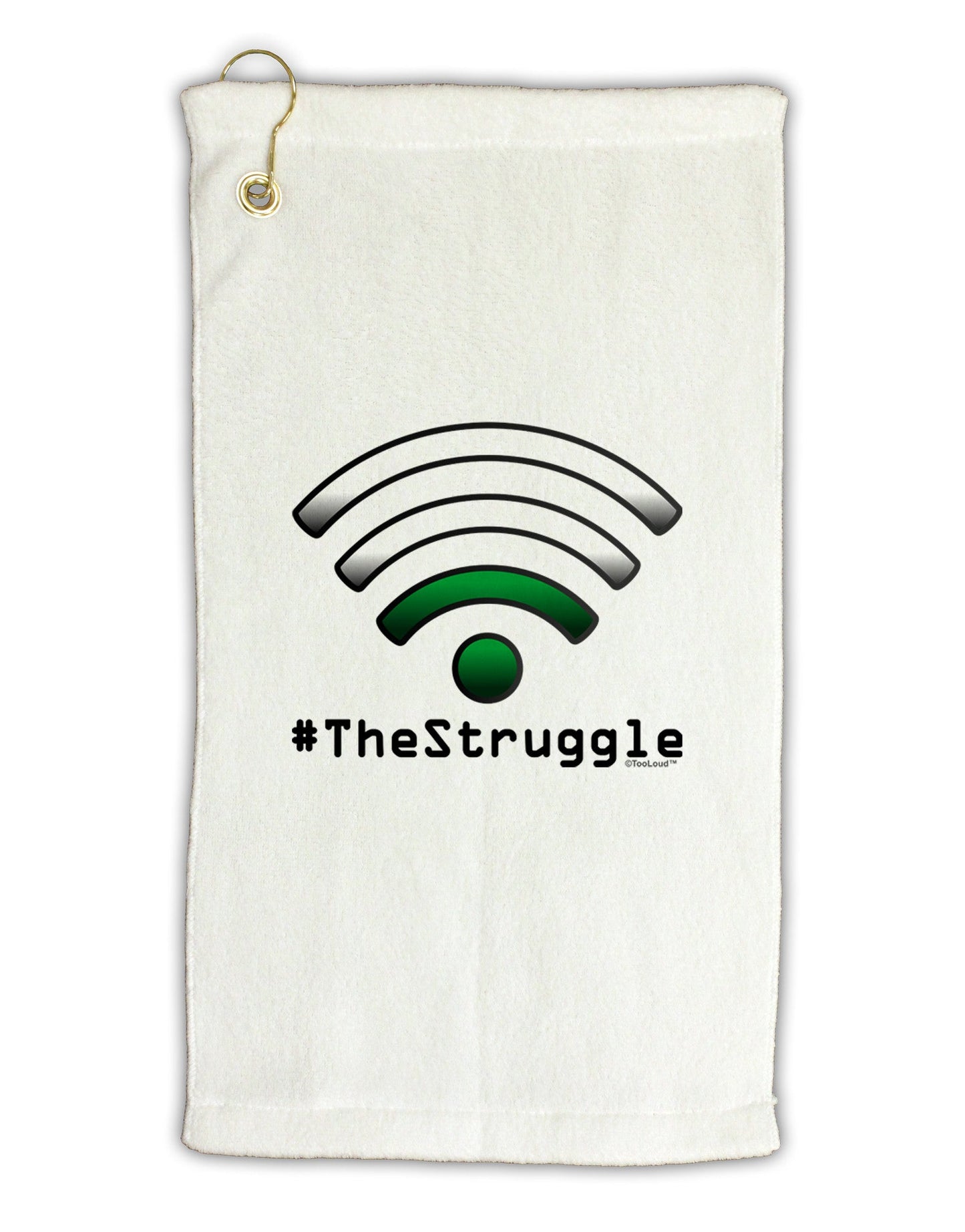 The Struggle - Low Wifi Micro Terry Gromet Golf Towel 16 x 25 inch-Golf Towel-TooLoud-White-Davson Sales