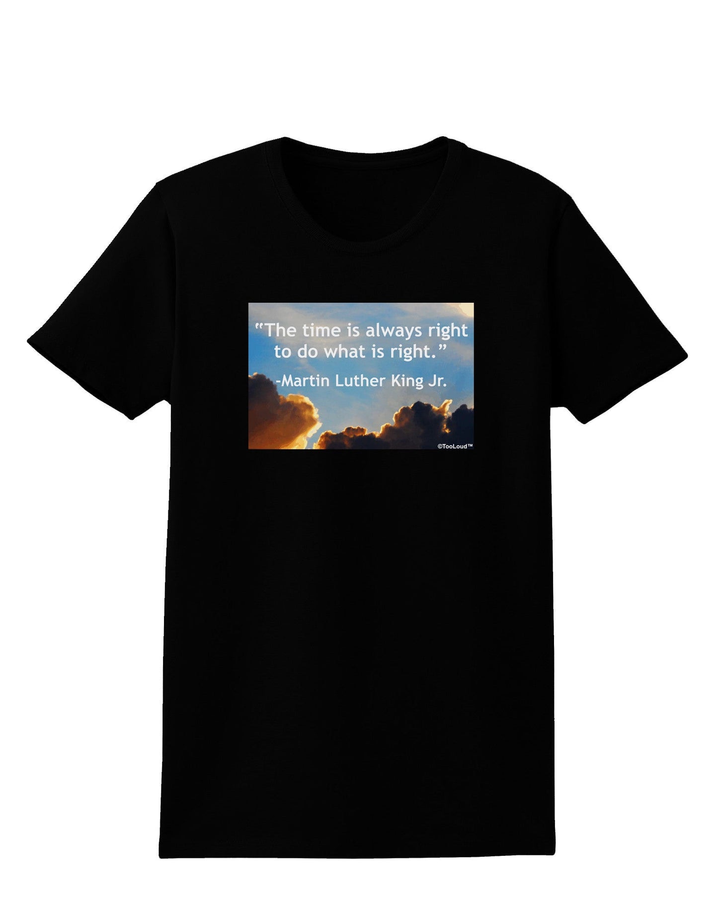 The Time Is Always Right Womens Dark T-Shirt-TooLoud-Black-X-Small-Davson Sales
