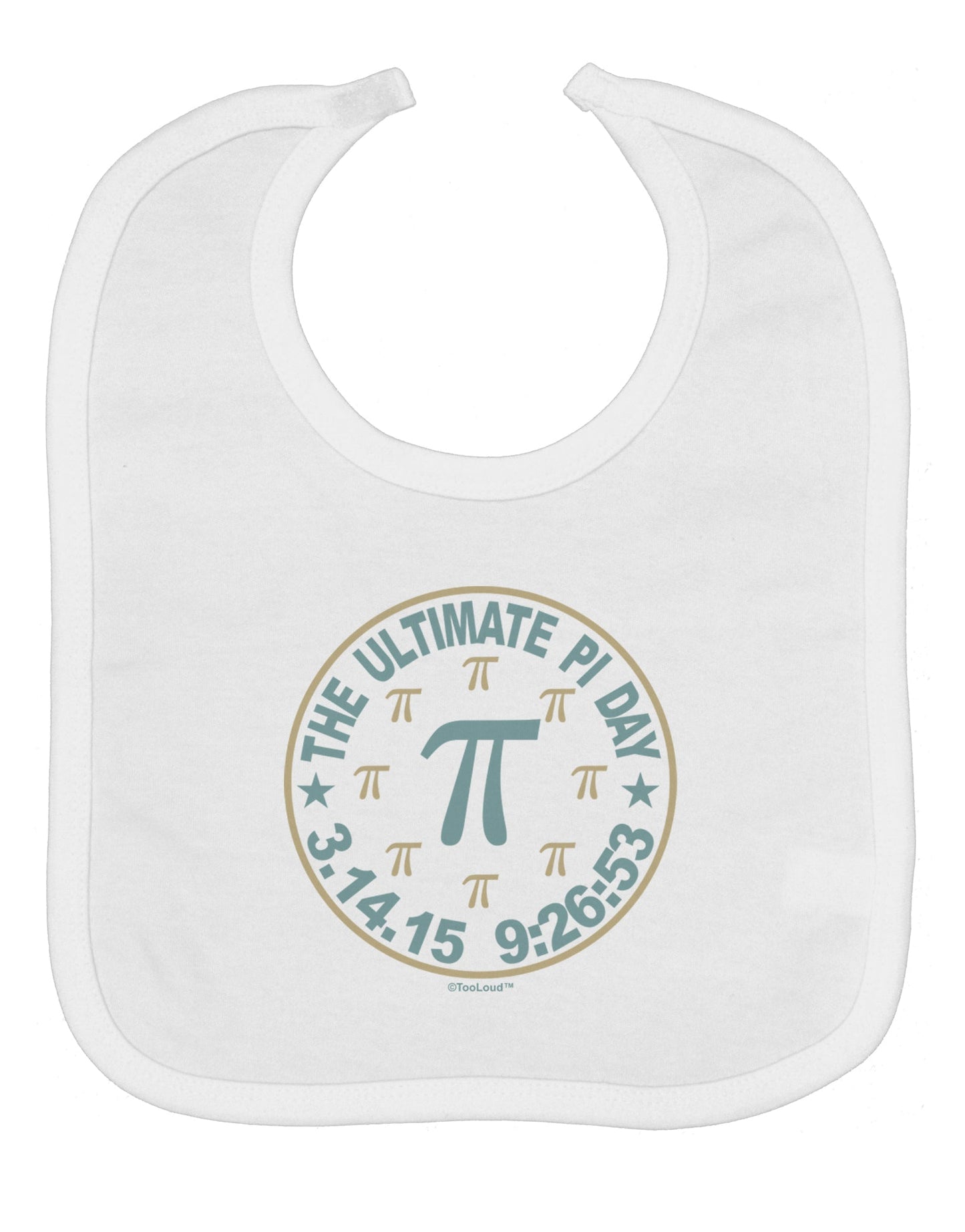 The Ultimate Pi Day Emblem Baby Bib by TooLoud
