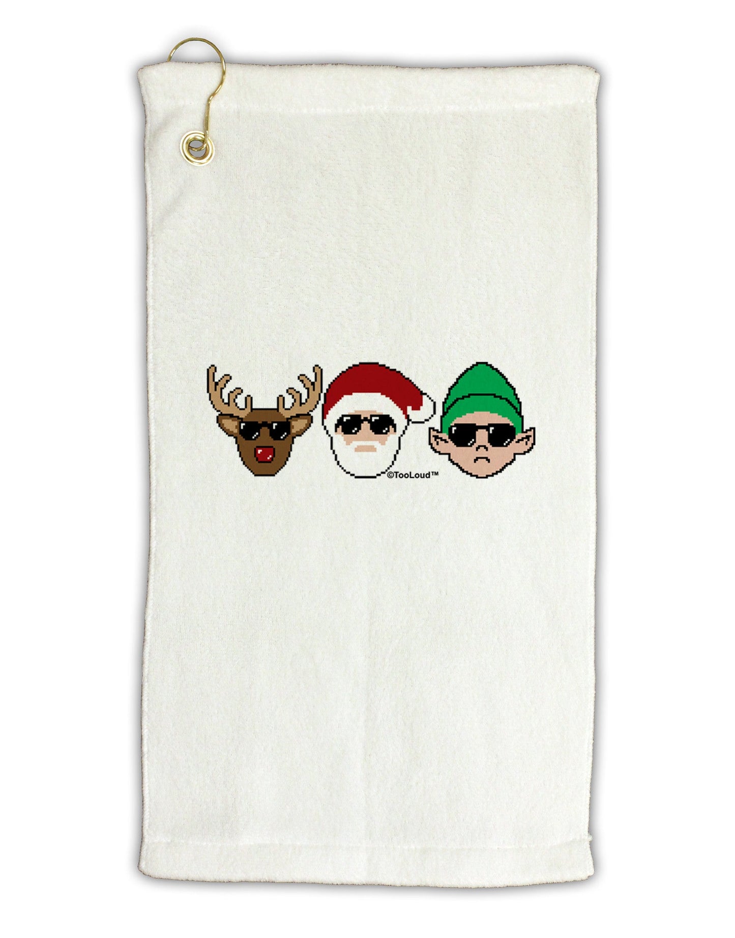 The X-mas Squad Micro Terry Gromet Golf Towel 11"x19-Golf Towel-TooLoud-White-Davson Sales
