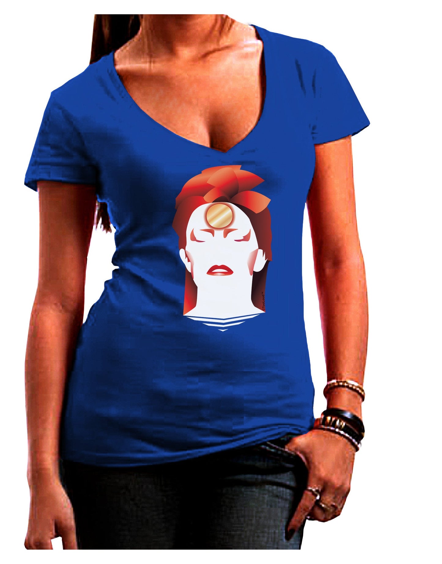 The Zig Womens V-Neck Dark T-Shirt-Womens V-Neck T-Shirts-TooLoud-Royal-Blue-Juniors Fitted Small-Davson Sales