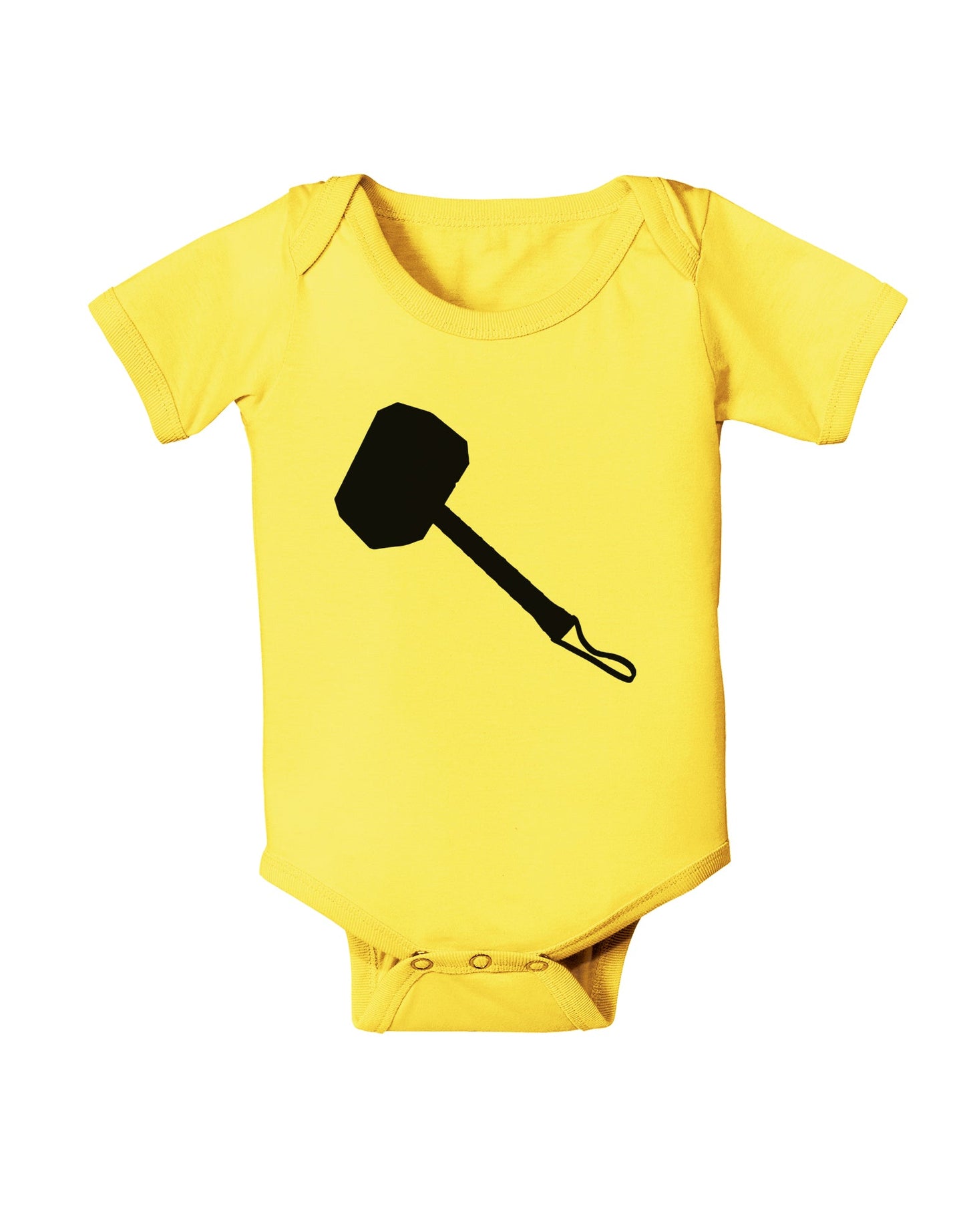 Thors Hammer Nordic Runes Lucky Odin Mjolnir Valhalla Baby Romper Bodysuit by TooLoud-TooLoud-Yellow-06-Months-Davson Sales