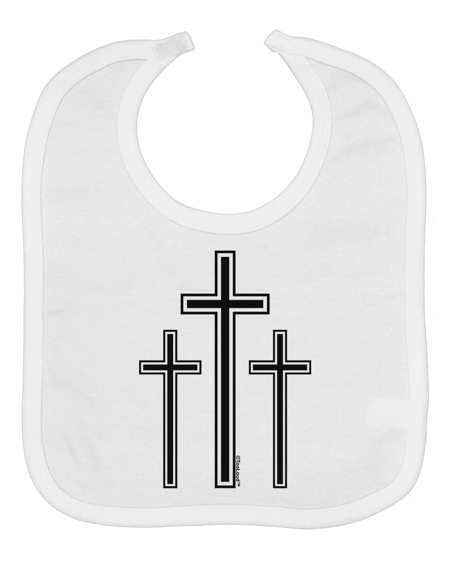 Three Cross Design - Easter Baby Bib by TooLoud